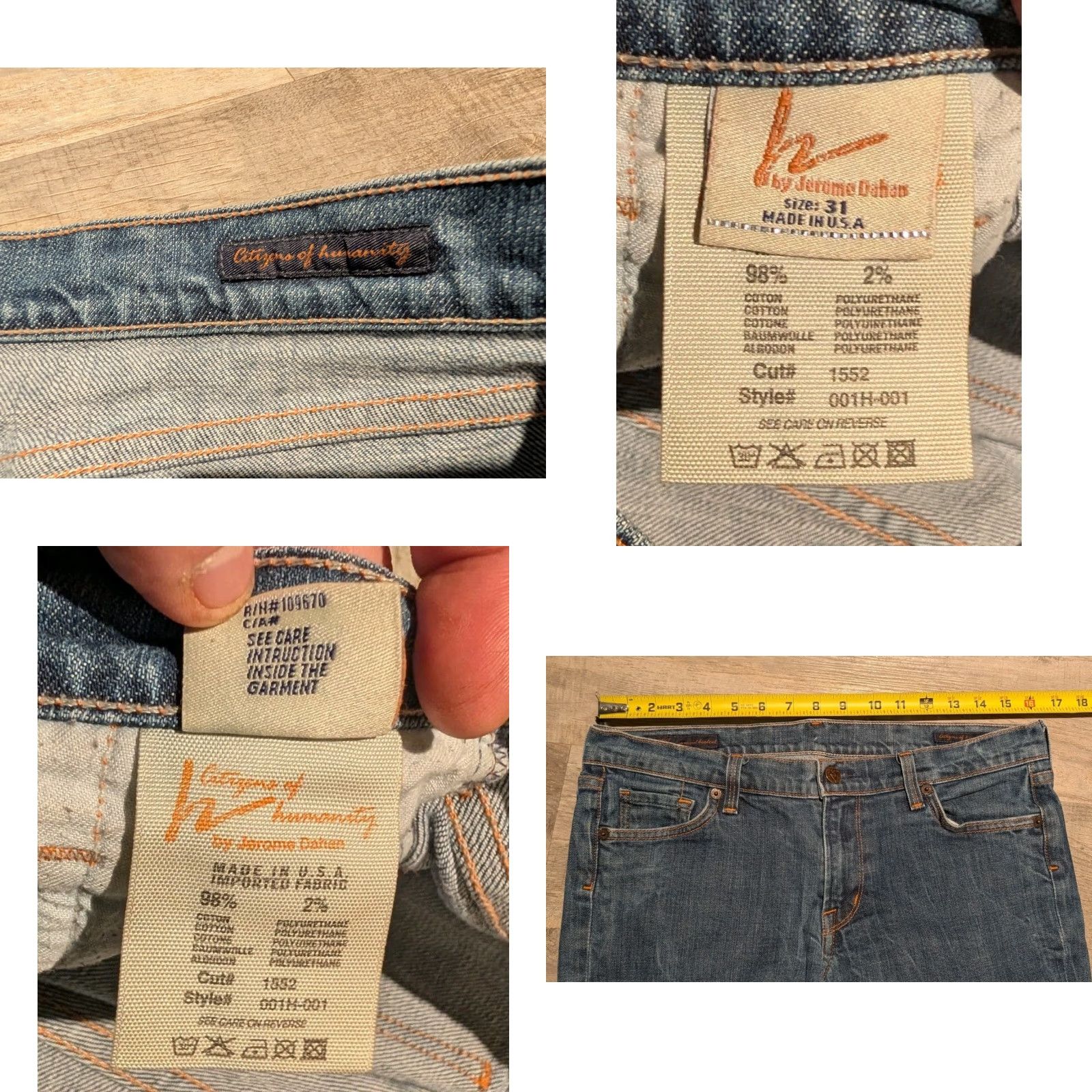 Citizens Of Humanity VINTAGE Citizens of Humanity Women’s Kelly Low Waist Bootcut Jeans 31 Blue Regular Inseam 32 USA 90s 2000s Boys/Girls? Size 24" / US 00 / IT 34 - 8 Thumbnail