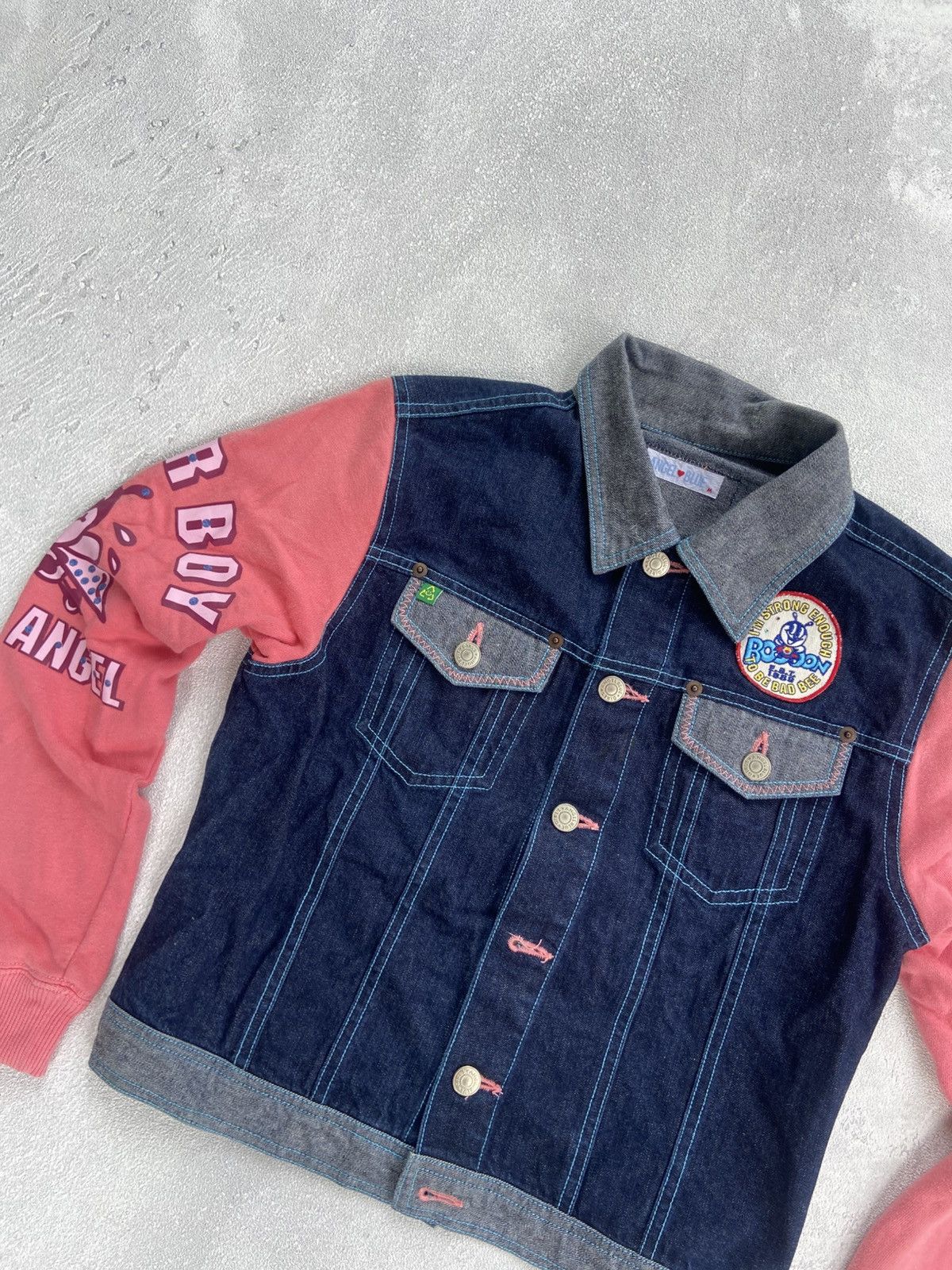 Angel Blue 1990s Angel Blue - Denim Patchwork Jacket Size US S / EU 44-46 / 1 - 3 Thumbnail