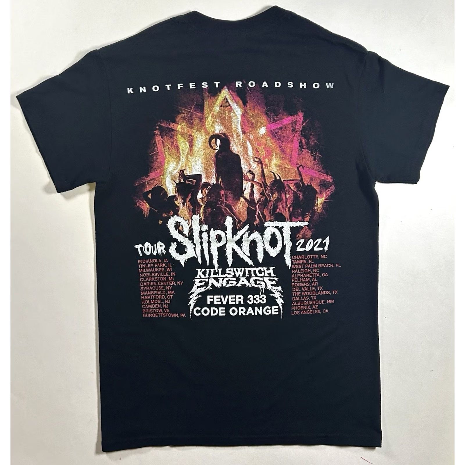 Gildan Slipknot T Shirt 21 Tour Knotfest Roadshow Fever 333 Code Orange Killswitch Smal Size US S / EU 44-46 / 1 - 2 Thumbnail