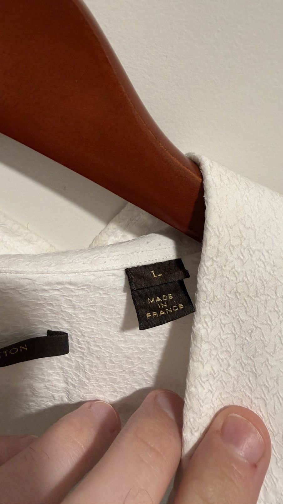 Louis Vuitton 2010 Louis Vuitton Micro LV Monogram White Dress Shirt Size US L / EU 52-54 / 3 - 3 Thumbnail