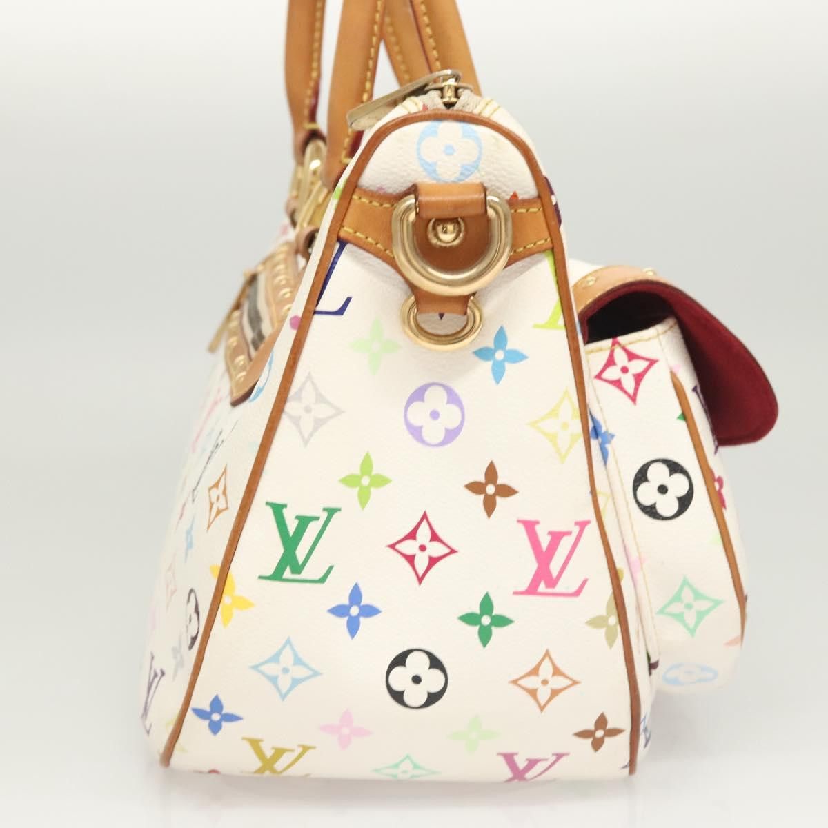 Louis Vuitton LOUIS VUITTON Monogram Multicolor Rita Bag White M40125 Size ONE SIZE - 4 Thumbnail