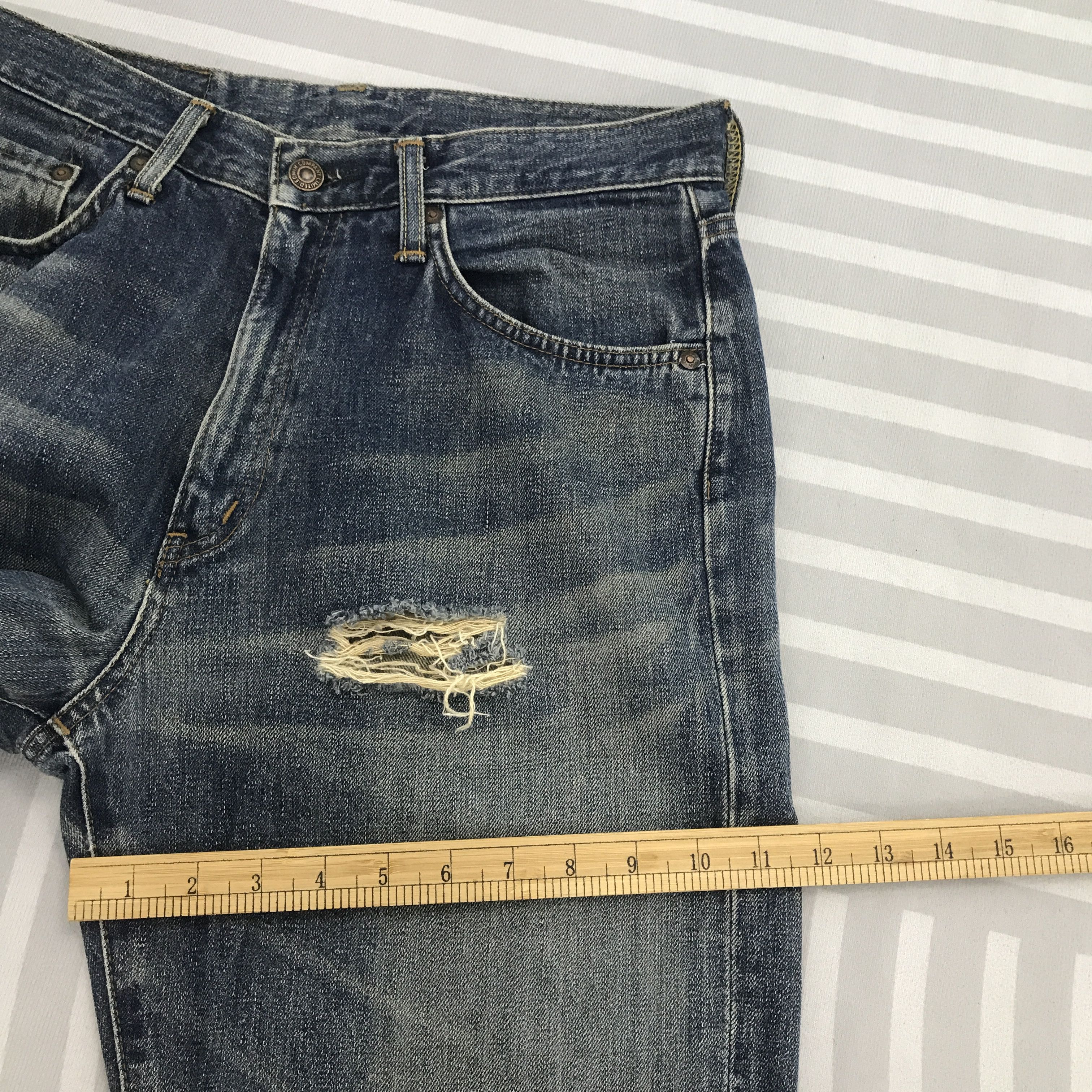 Edwin × Vintage Vintage Edwin Japan Distressed Denim jeans pants Size US 30 / EU 46 - 9 Thumbnail