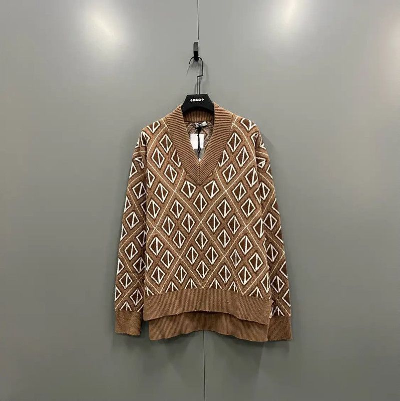 Dior Dior Coffee Wool Men's Sweater in XL 0089 Size US XL / EU 56 / 4 - 1 Thumbnail