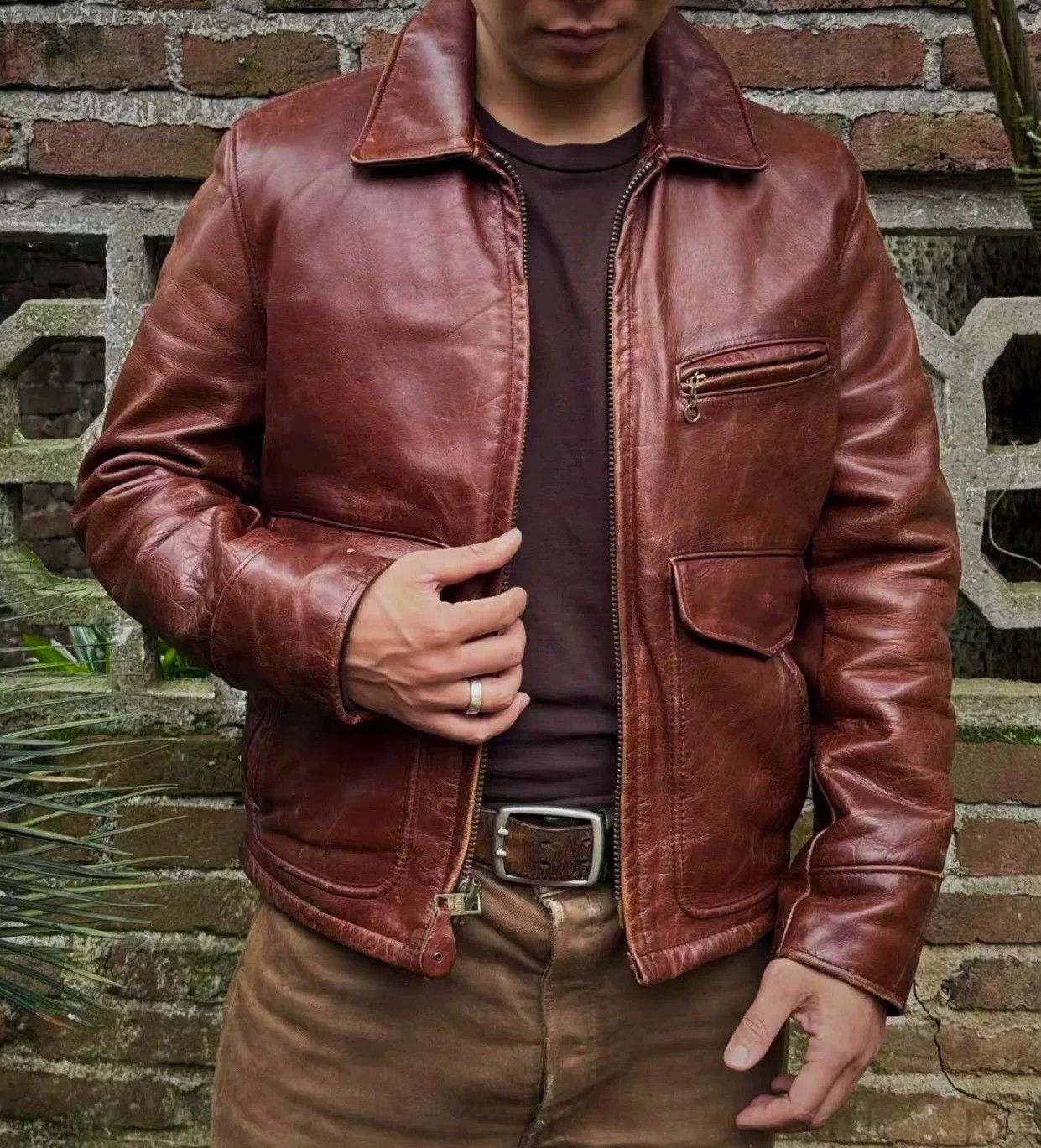 Vintage Vintage Schott U63 Leather Jacket Size US M / EU 48-50 / 2 - 1 Thumbnail