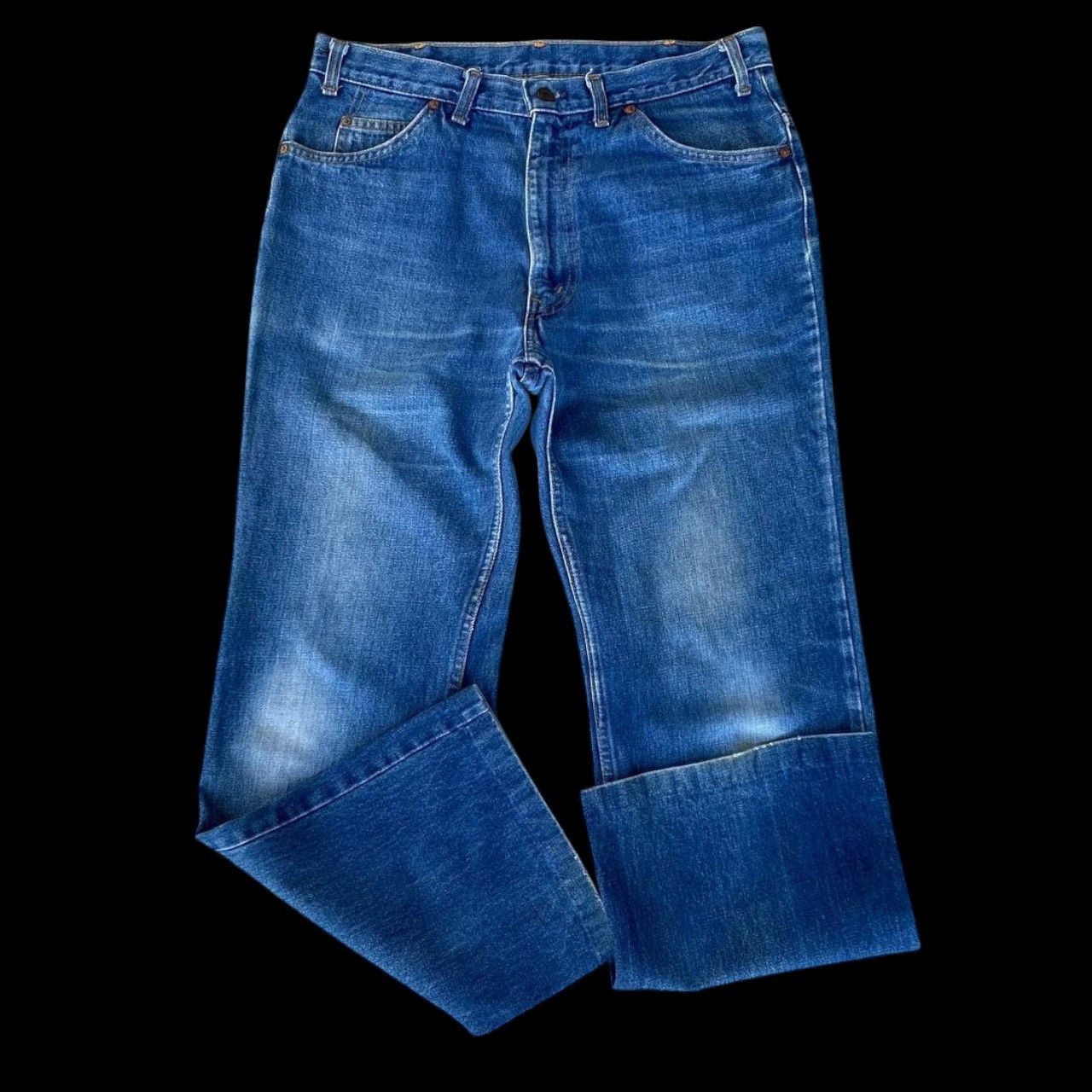 Levi's × Vintage VINTAGE 70S LEVIS DENIM FLARED BUTTON 4 ZIPPER TALON W33X29 Size US 33 - 8 Thumbnail