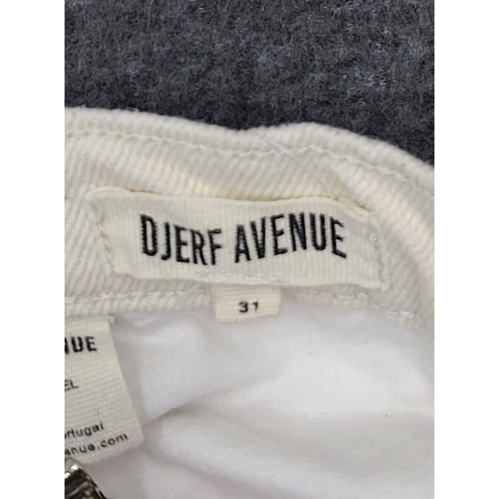 Vintage Djerf Avenue Jeans Cream White Organic Cotton Button Fly Straight Leg 31 Womens Regular Size 31 Inseam 30 Relaxed Vintage No Pattern Solid Size 24" / US 00 / IT 34 - 4 Thumbnail