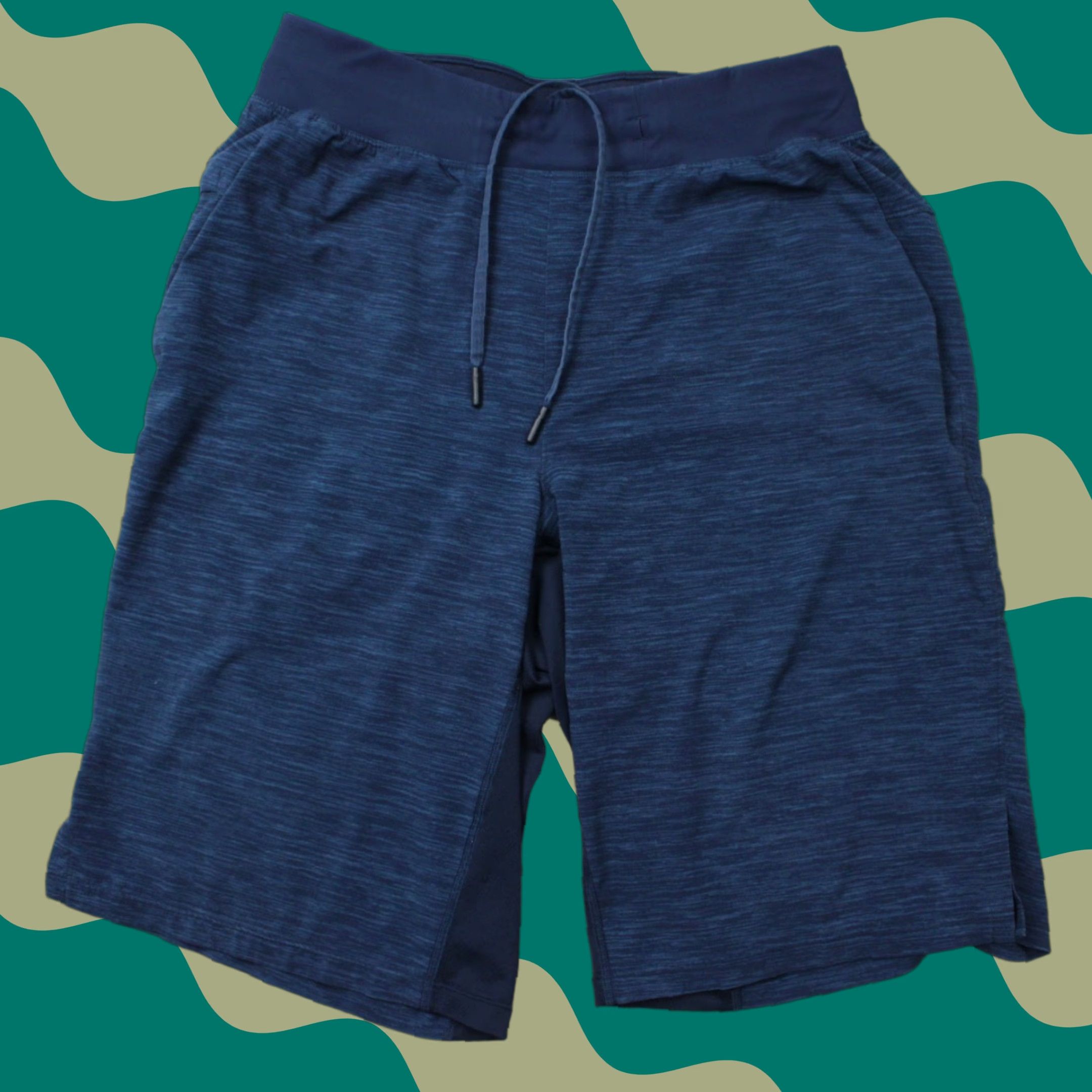 Lululemon Lululemon Mens Small Blue 11" Inseam Drawstring Stretch Workout Shorts Athletic Shorts Men’s Small Blue 11" Linerless Drawstring Stretch Workout Gym Size US 29 - 1 Thumbnail