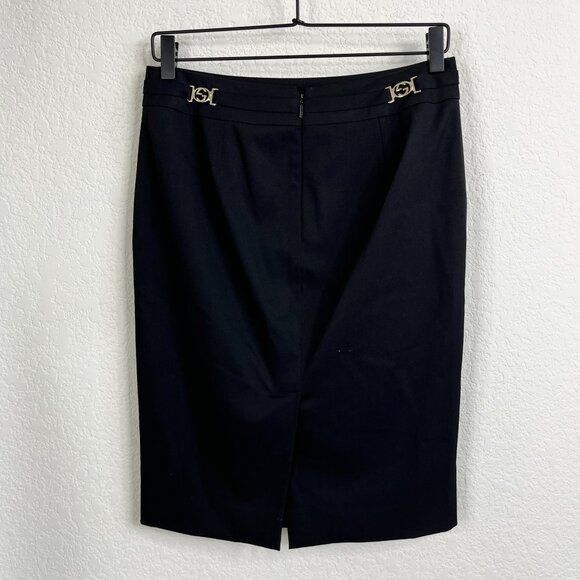 Gucci × Vintage Gucci Hardware Belted Pencil Skirt by Frida Giannini 06-09 Size 28" / US 6 / IT 42 - 1 Thumbnail