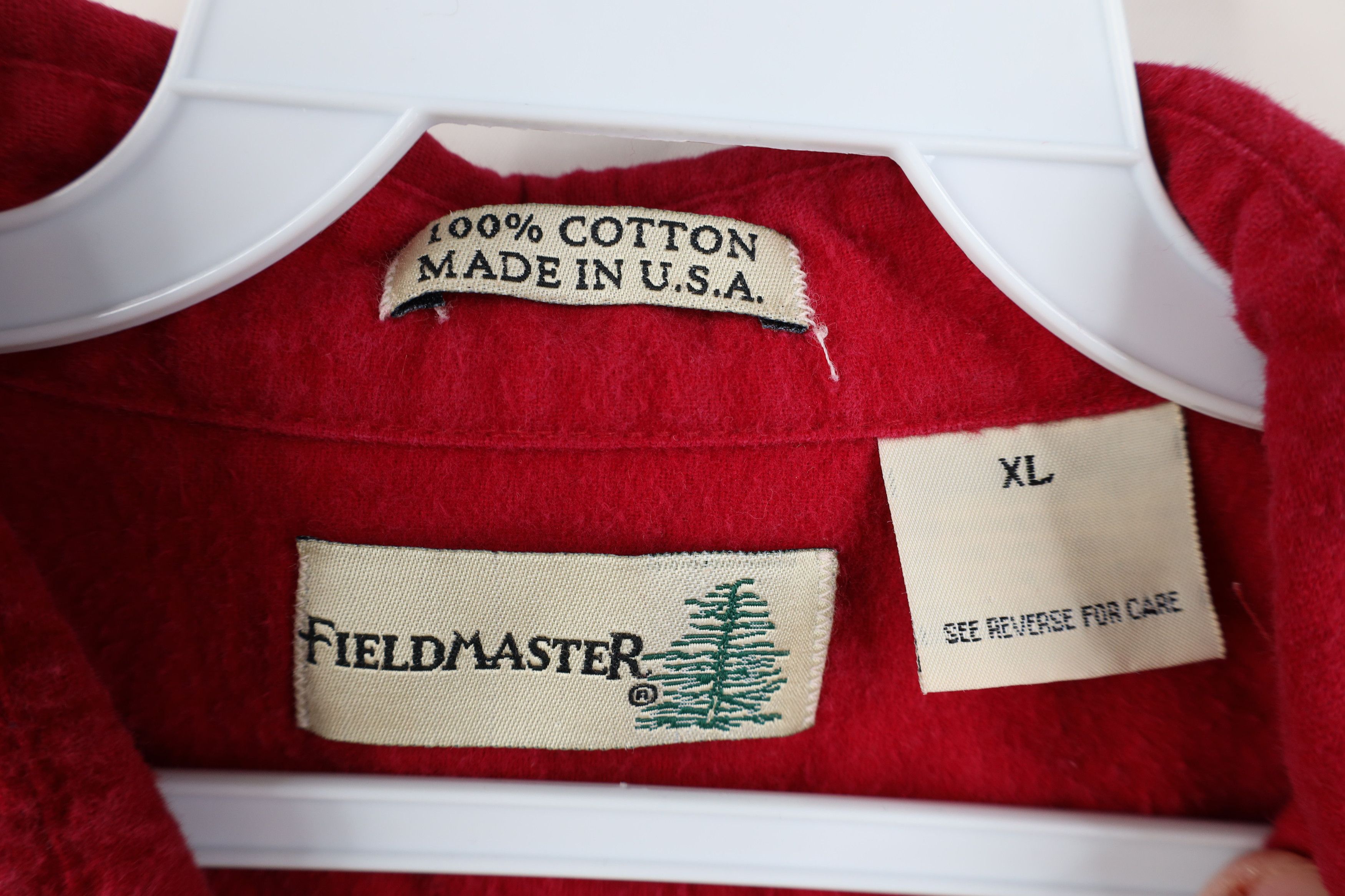 Vintage Vintage 90s Streetwear Cloth Collared Button Shirt Red USA Size US XL / EU 56 / 4 - 8 Thumbnail