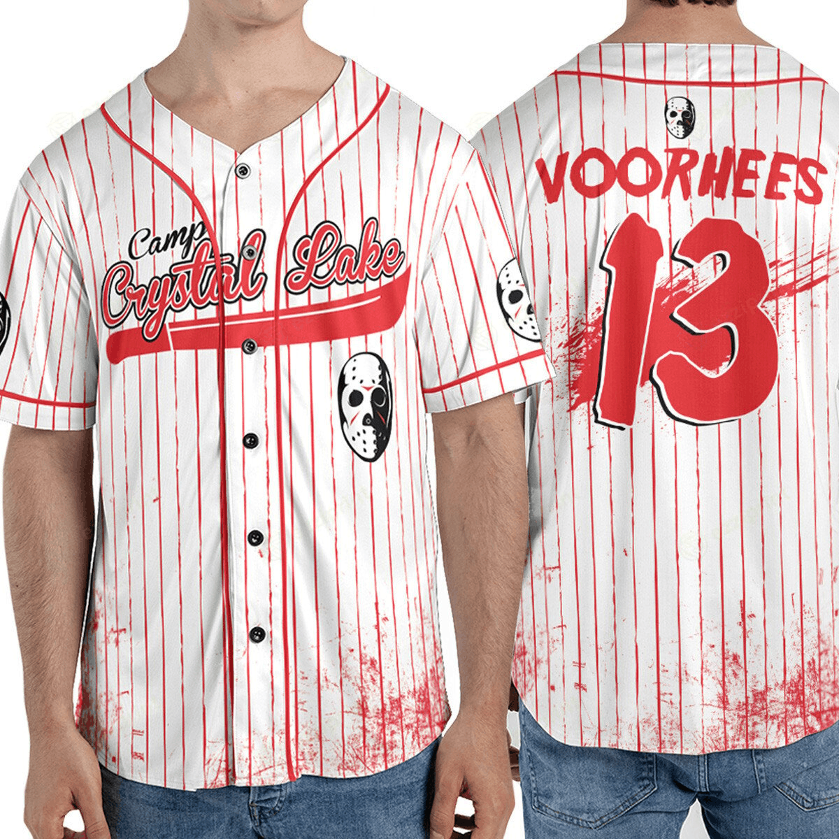 The Unbranded Brand Jason Voorhees Friday The 13th Horror Baseball Jersey Size US M / EU 48-50 / 2 - 1 Thumbnail