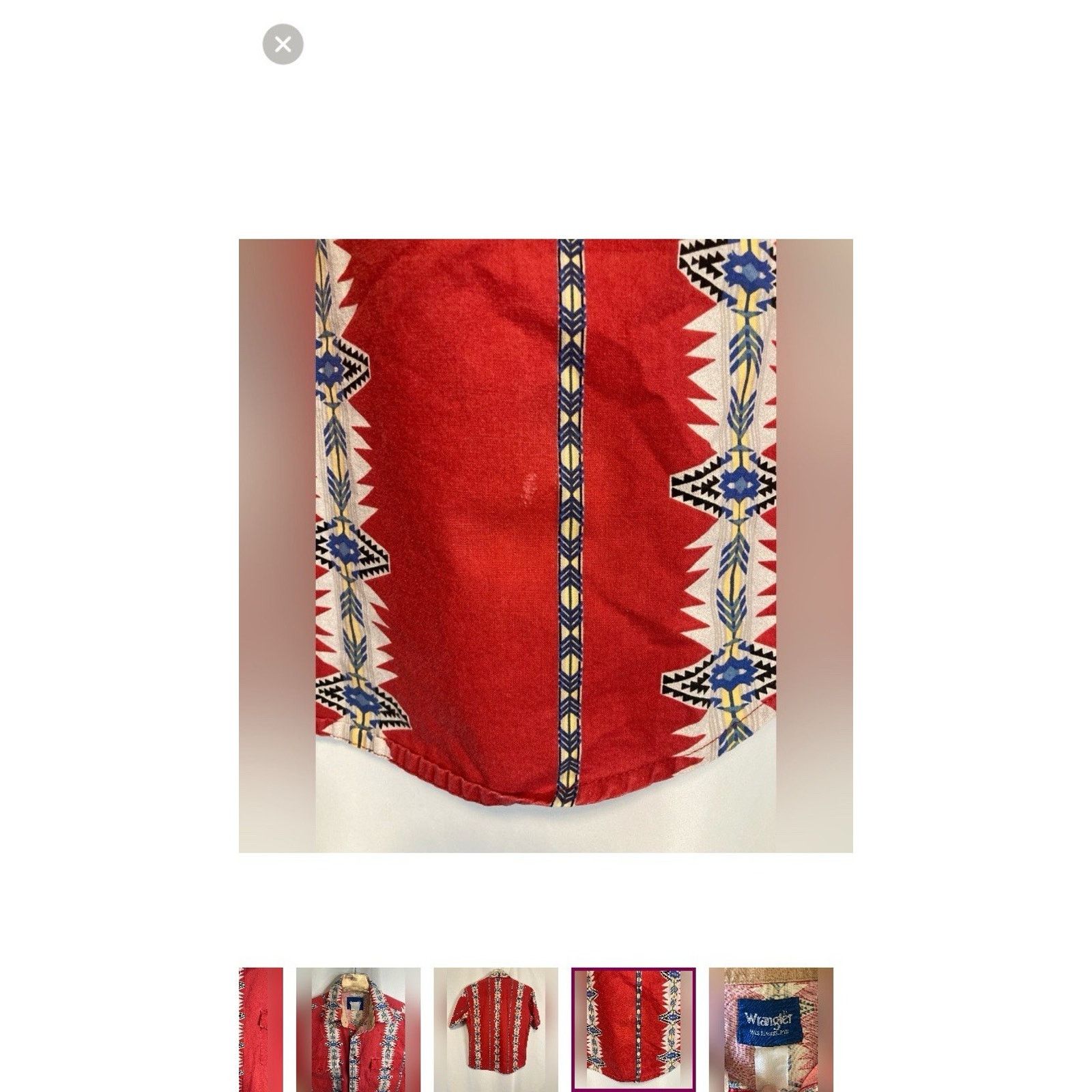 Wrangler Wrangler Brushpopper Shirt L/XL Aztec Western Pearl Snap USA Size US L / EU 52-54 / 3 - 8 Thumbnail
