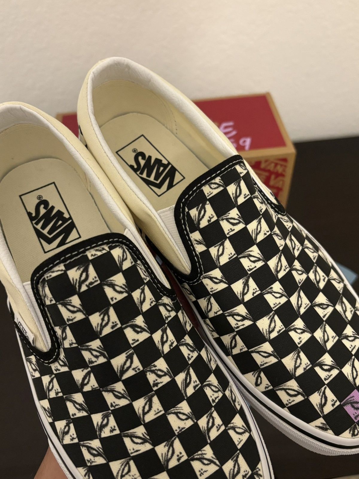 Vans Custom Matty Boy Inspired 99 White Checkered Slip On Vans Size US 8.5 / EU 41-42 - 7 Thumbnail