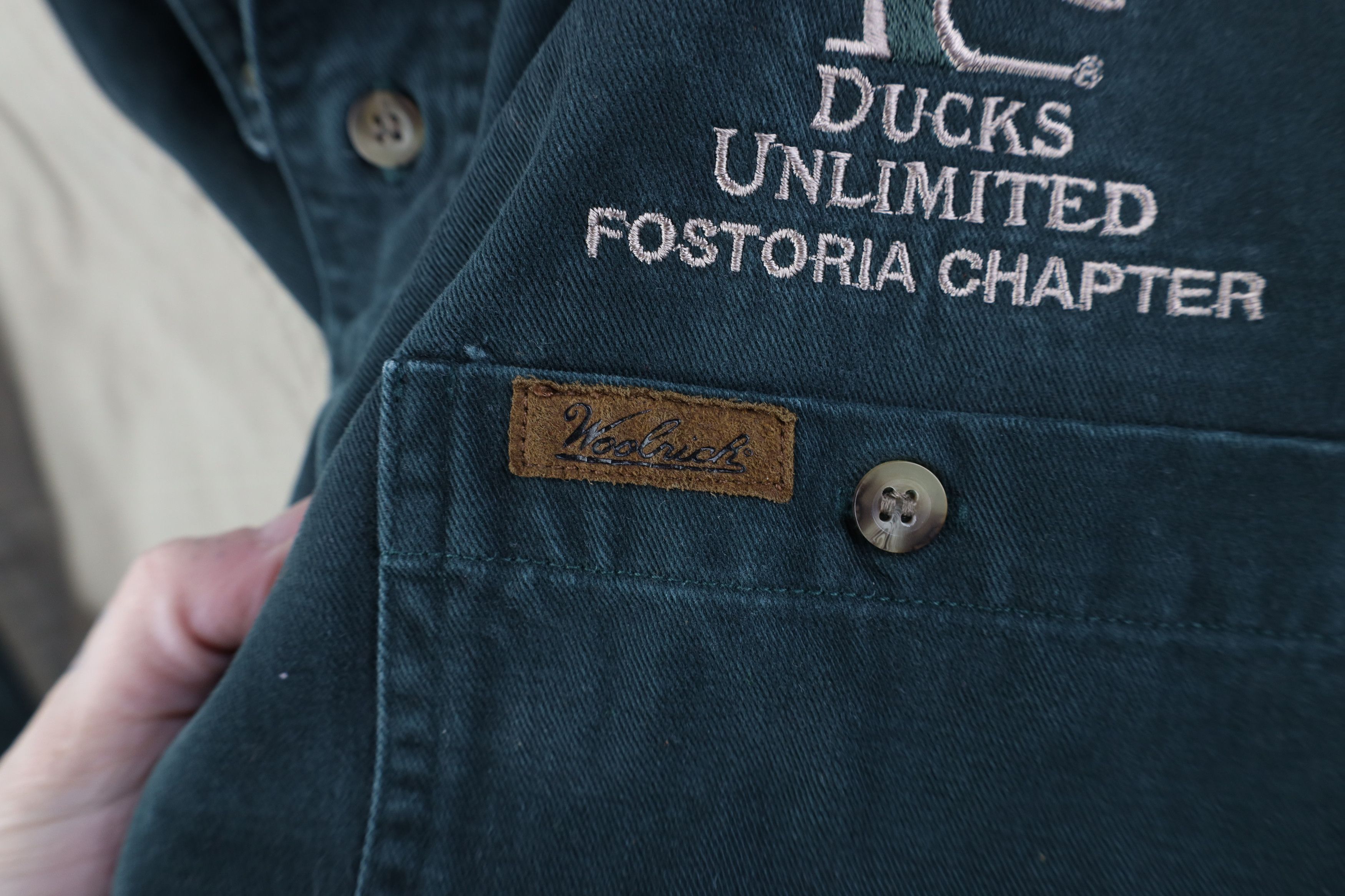 Woolrich Woolen Mills Vintage 90s Woolrich Ducks Unlimited Twill Shooting Shirt Size US XL / EU 56 / 4 - 5 Thumbnail