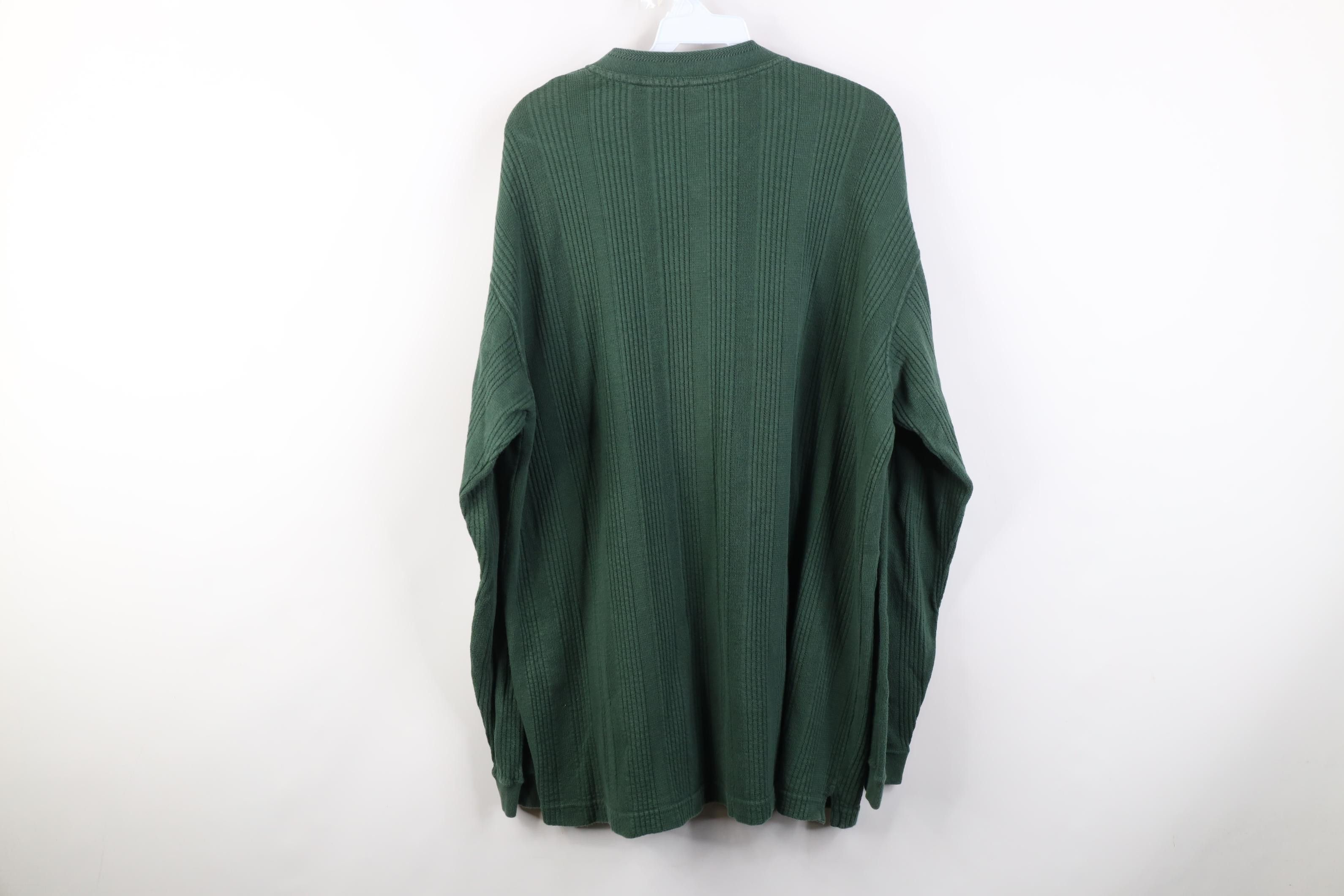 Vintage Vintage 90s Streetwear Thermal Ribbed Knit Henley T-Shirt Size US XL / EU 56 / 4 - 8 Thumbnail