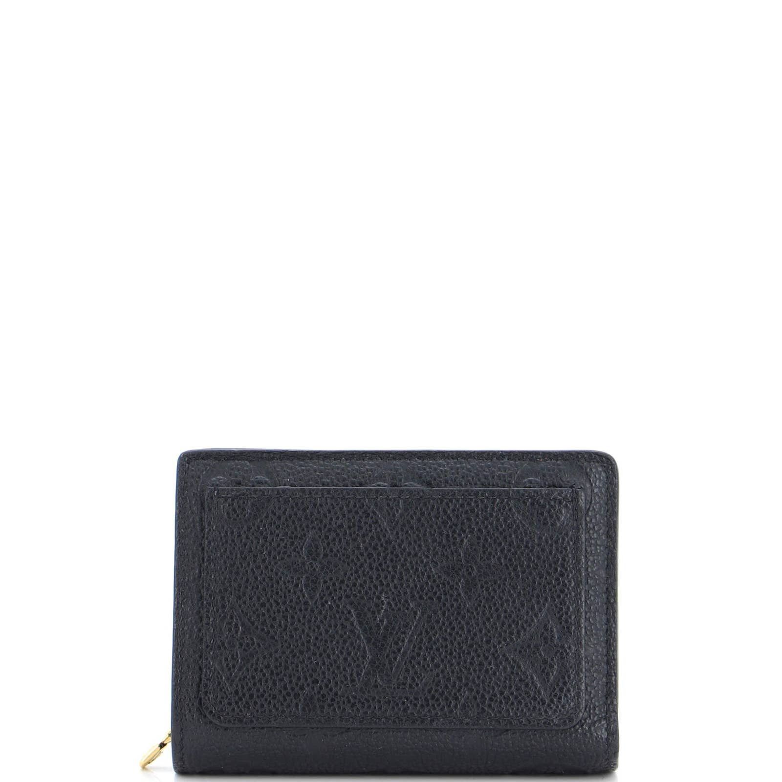 LOUIS VUITTON CLEMENCE Monogram Empreinte Noir Black WALLET Leather M60171