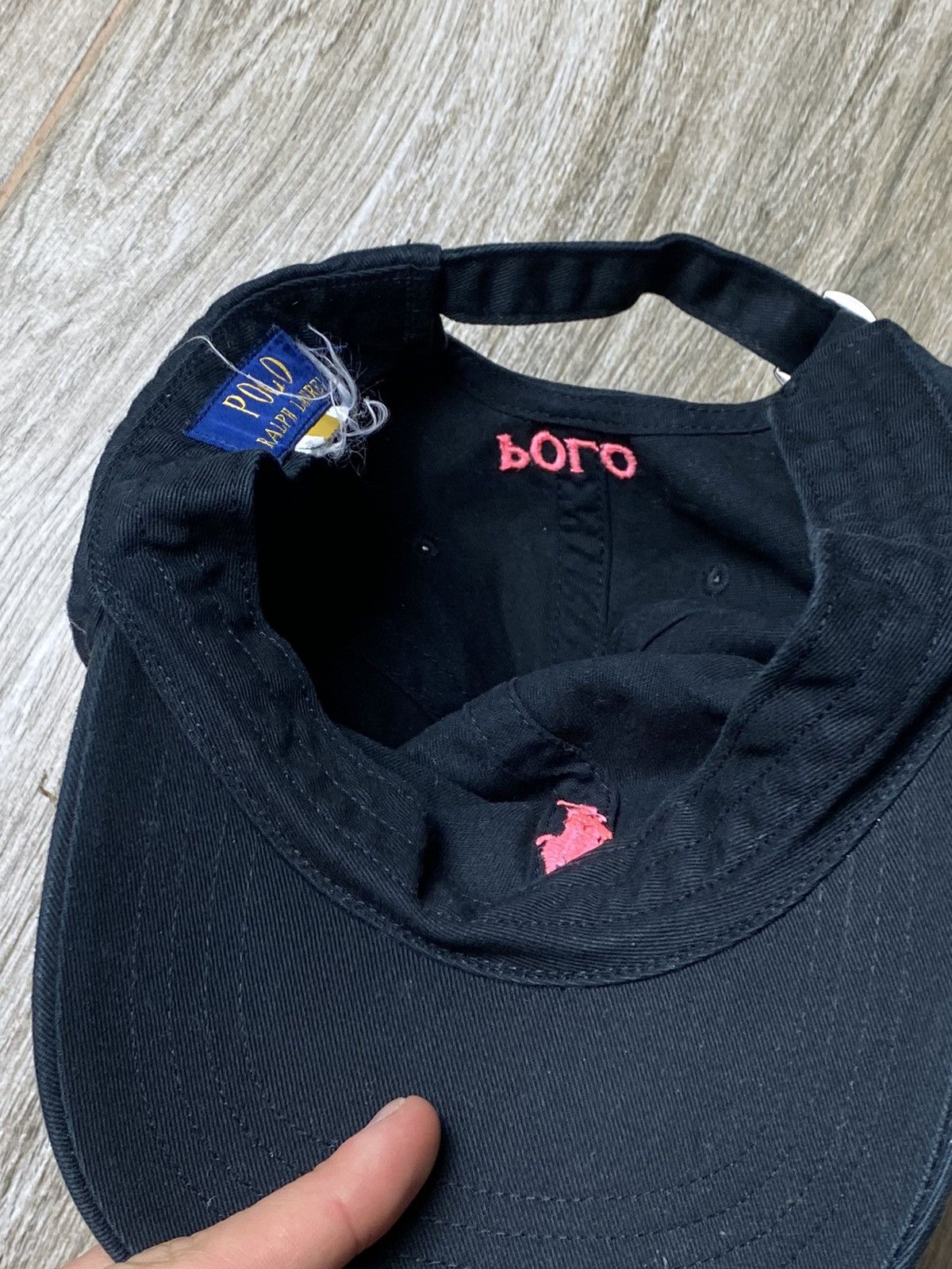 Polo Ralph Lauren × Vintage Cap Polo Ralph Lauren Vintage Streetwear Y2k Denim Pink Size ONE SIZE - 6 Thumbnail