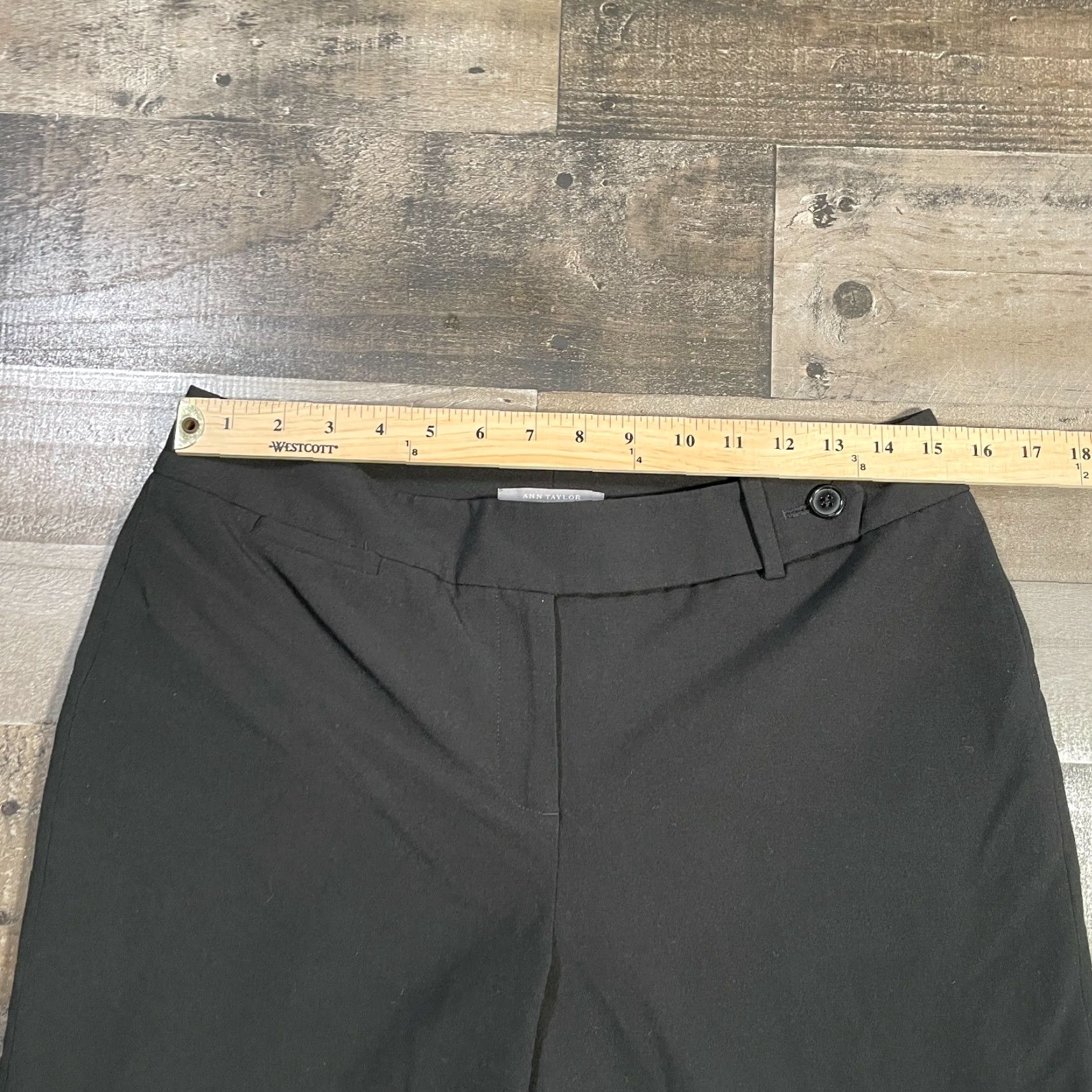 Ann Taylor Ann Taylor Pants Women's 10P Petites Black Pedal Pusher Mid-Rise Straight Cuffed User Size 32" / US 10 / IT 46 - 7 Thumbnail