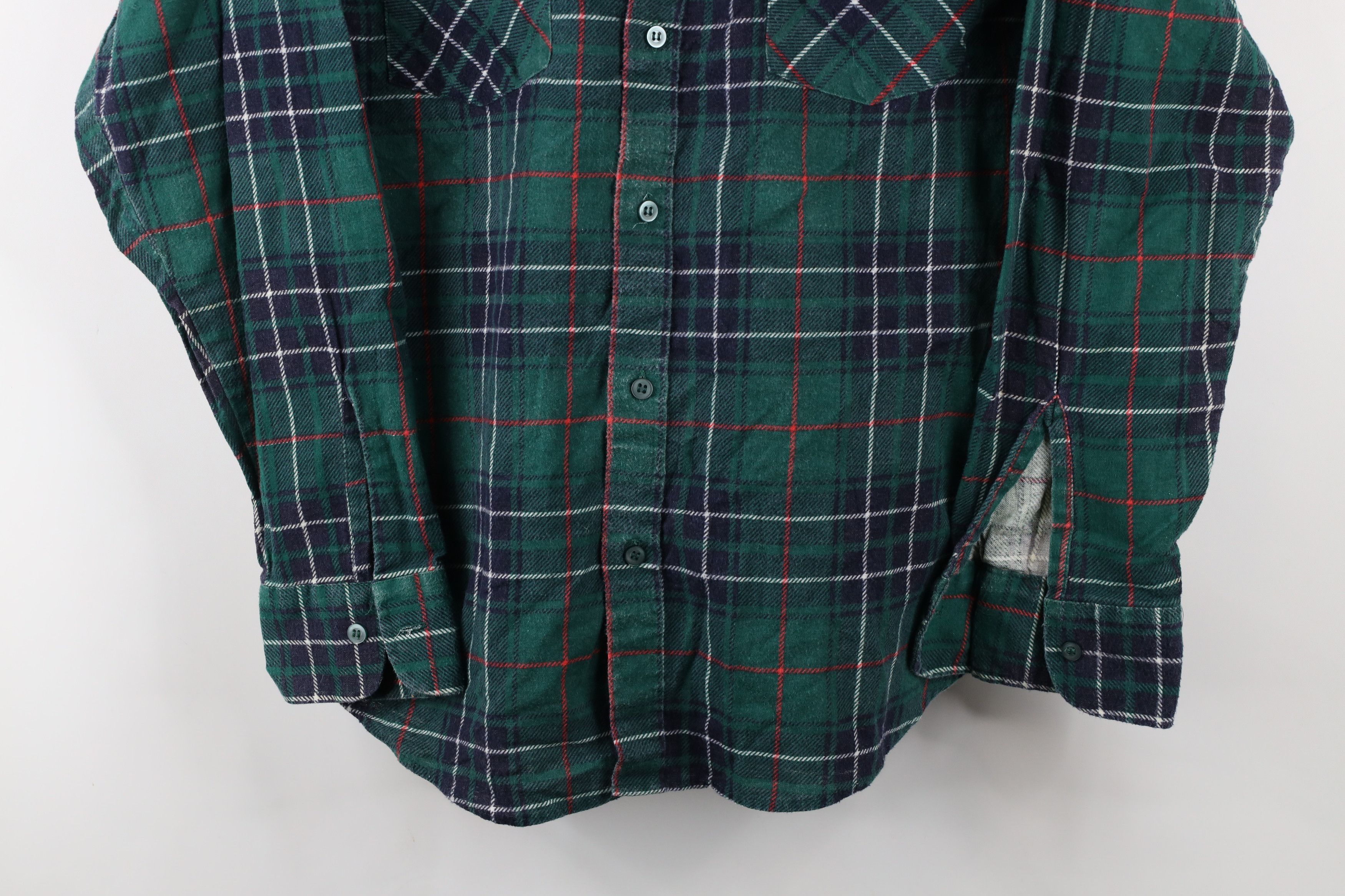 Vintage Vintage 90s Streetwear Collared Flannel Button Shirt Plaid Size US XXL / EU 58 / 5 - 3 Thumbnail