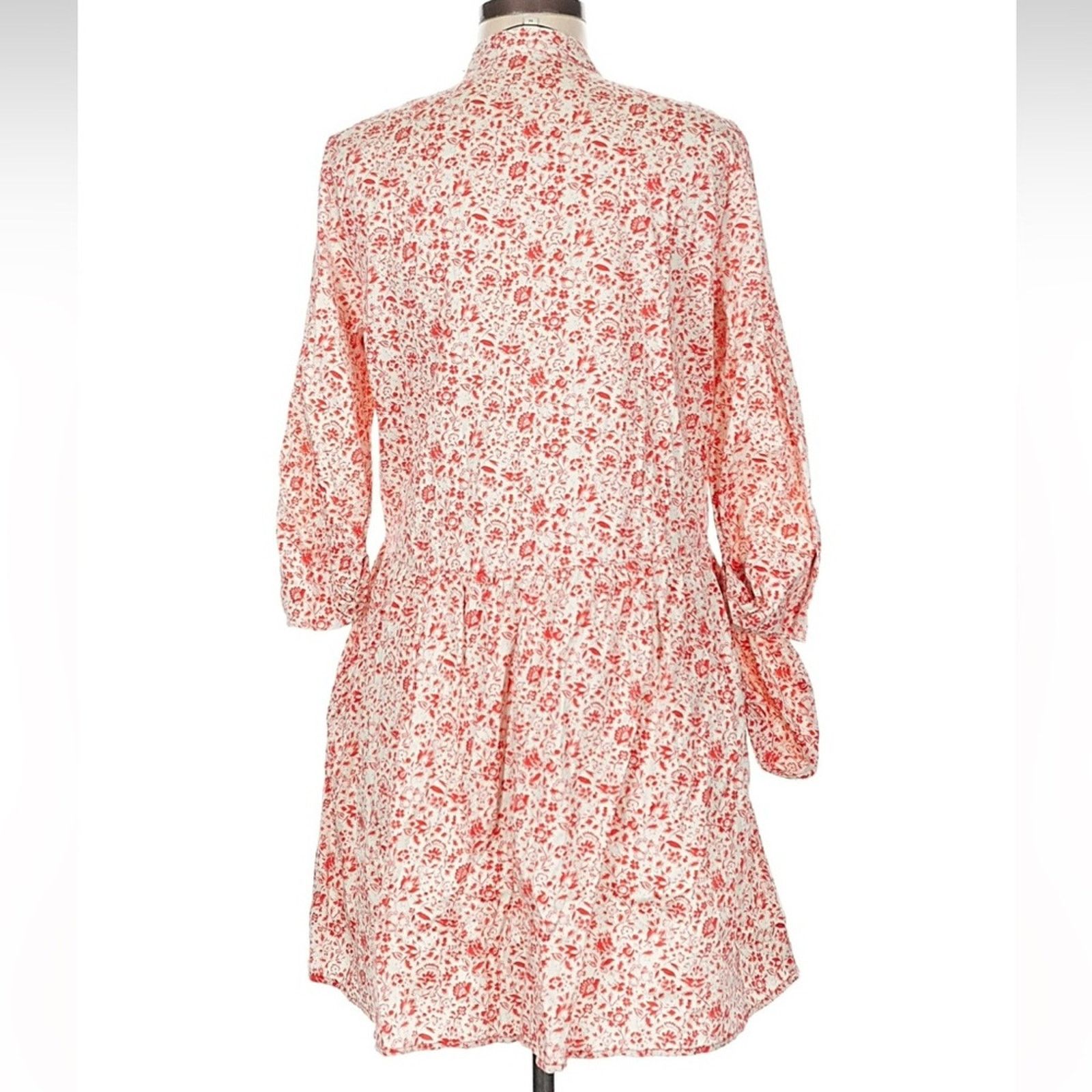 & Other Stories Tuckernuck Red Cotton Ditsy Floral Shirt Dress Size M Size M / US 6-8 / IT 42-44 - 2 Thumbnail