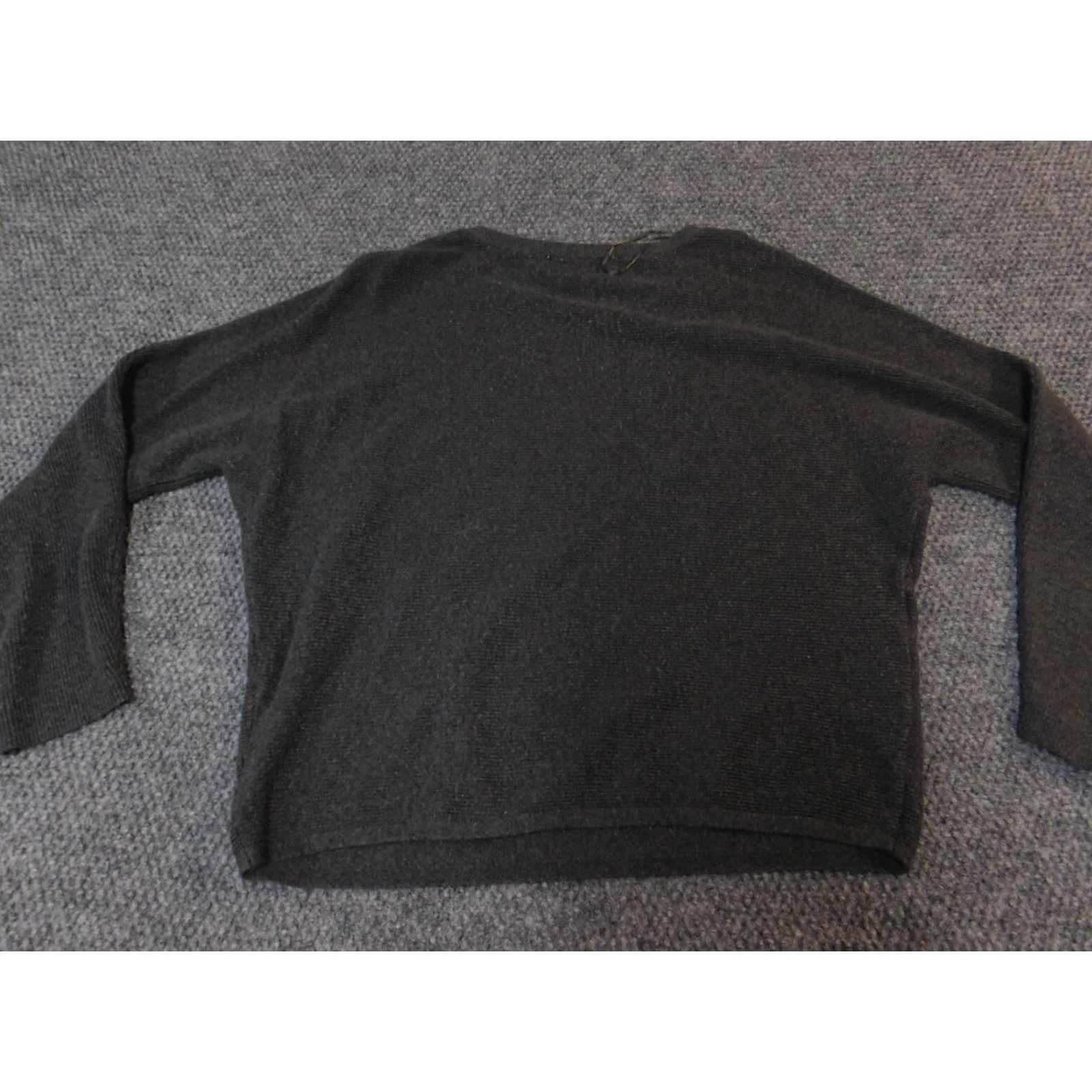 Vintage Premise Womens Sweater L Gray Pullover Knit Stretch Rib Knit Solid Long Sleeve Crew Neck Regular Fall Winter Spring Active Size L / US 10 / IT 46 - 7 Thumbnail