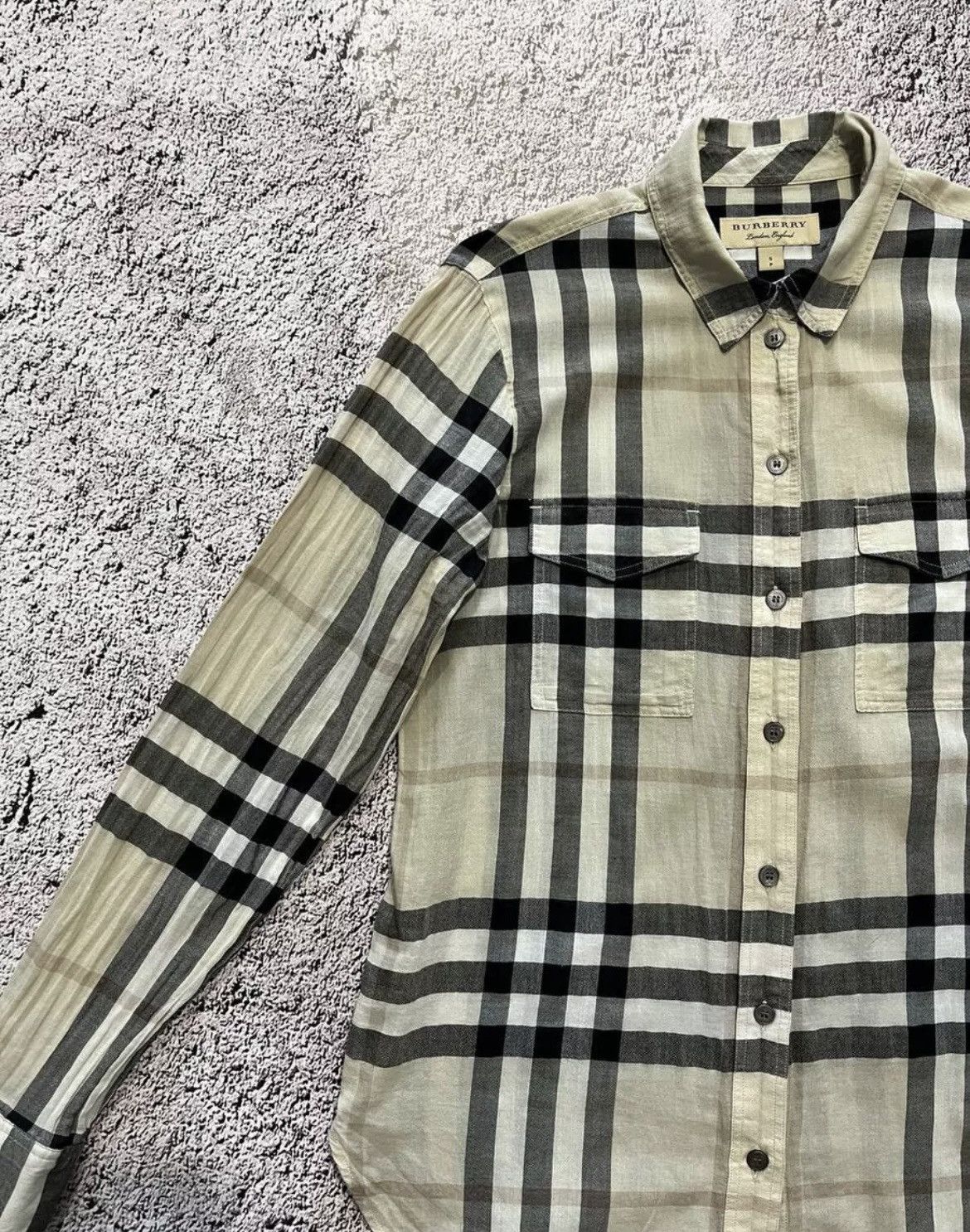 Burberry × Vintage Burberry Vintage Print Long Sleeve Button-Up Women's Size S Size S / US 4 / IT 40 - 3 Thumbnail