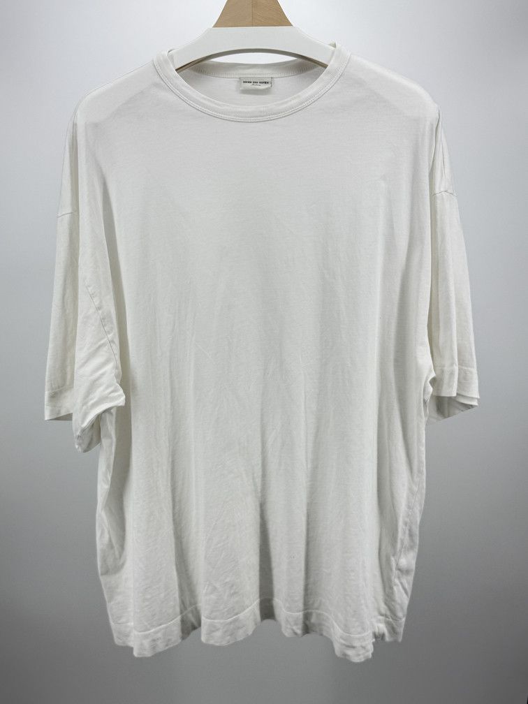 Dries Van Noten White Cotton Hegland Oversize T-Shirt | Grailed
