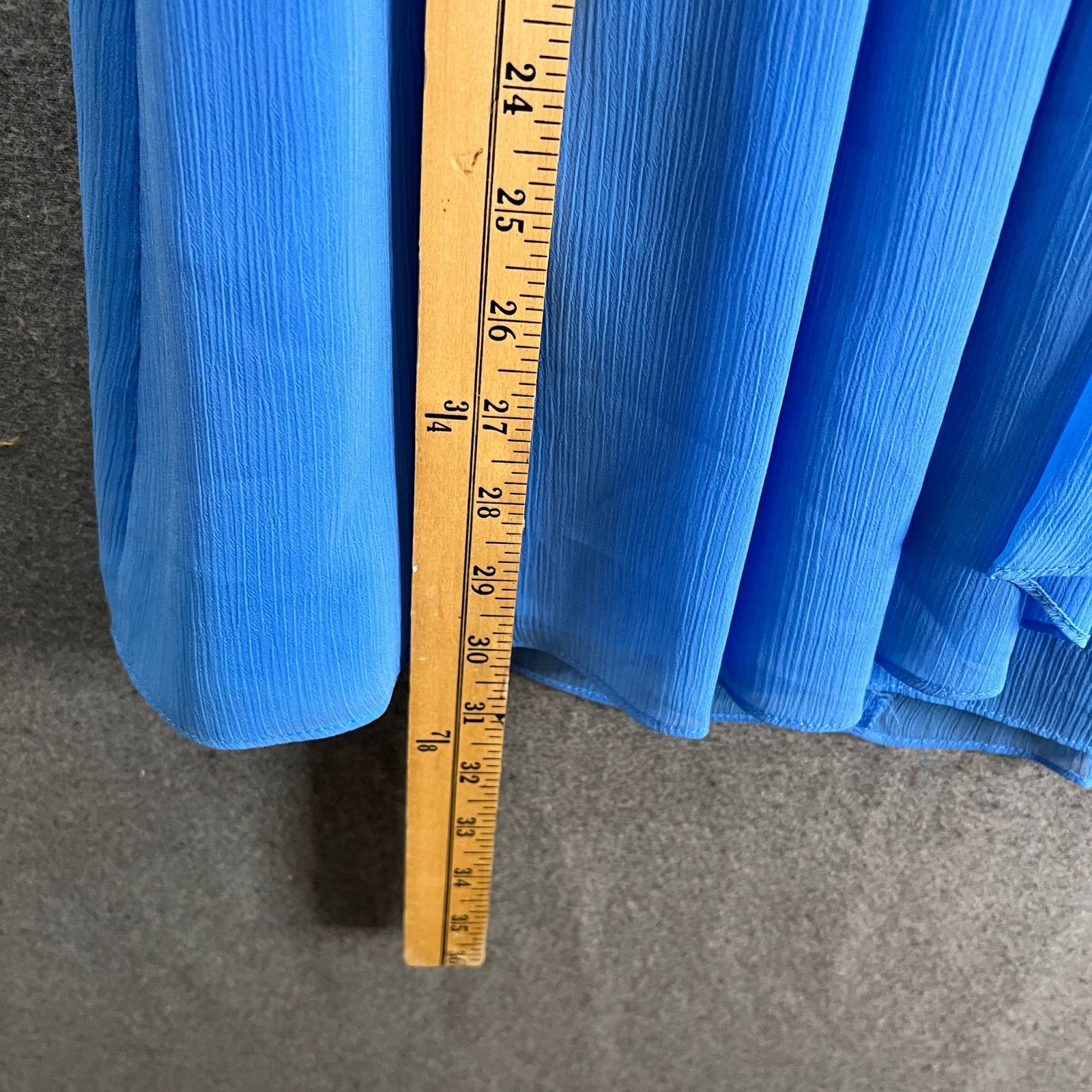 Other David's Bridal Blue Strapless Chiffon Dress Women Size 4 Size S / US 4 / IT 40 - 4 Thumbnail