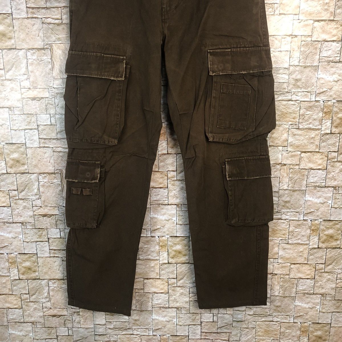 Japanese Brand Example Big pocket Dark Brown Cargo Multipocket Pants #A80 Size US 29 - 3 Thumbnail