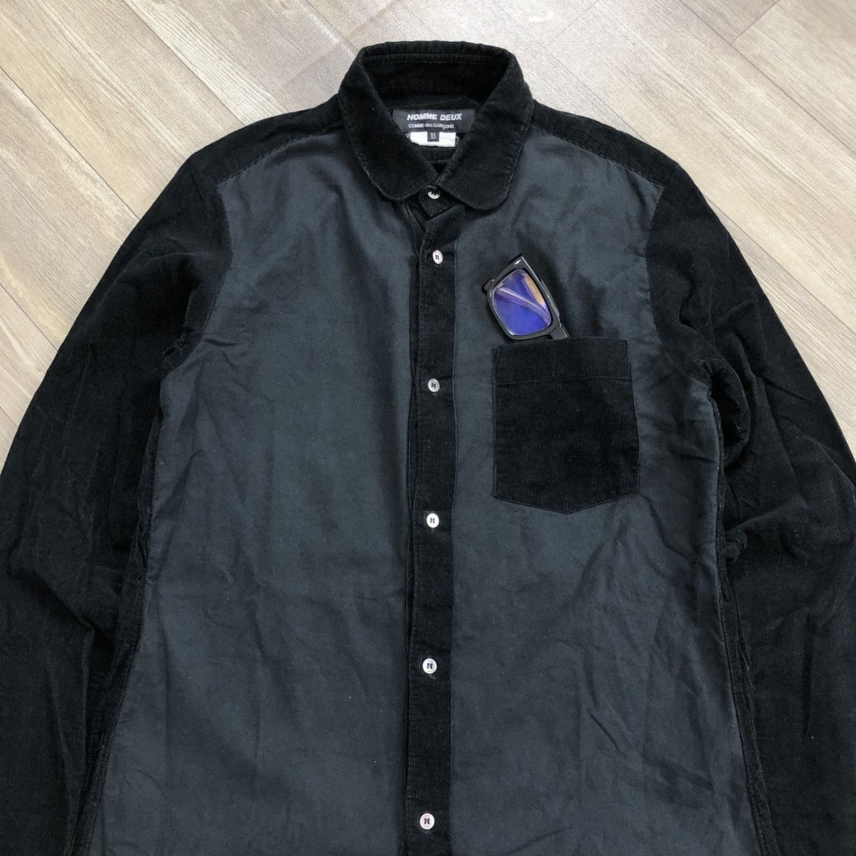 Comme des Garcons Homme Deux Comme des Garcons Homme Deux CDG Mix Corduroy Shirt Designer Size US S / EU 44-46 / 1 - 3 Thumbnail