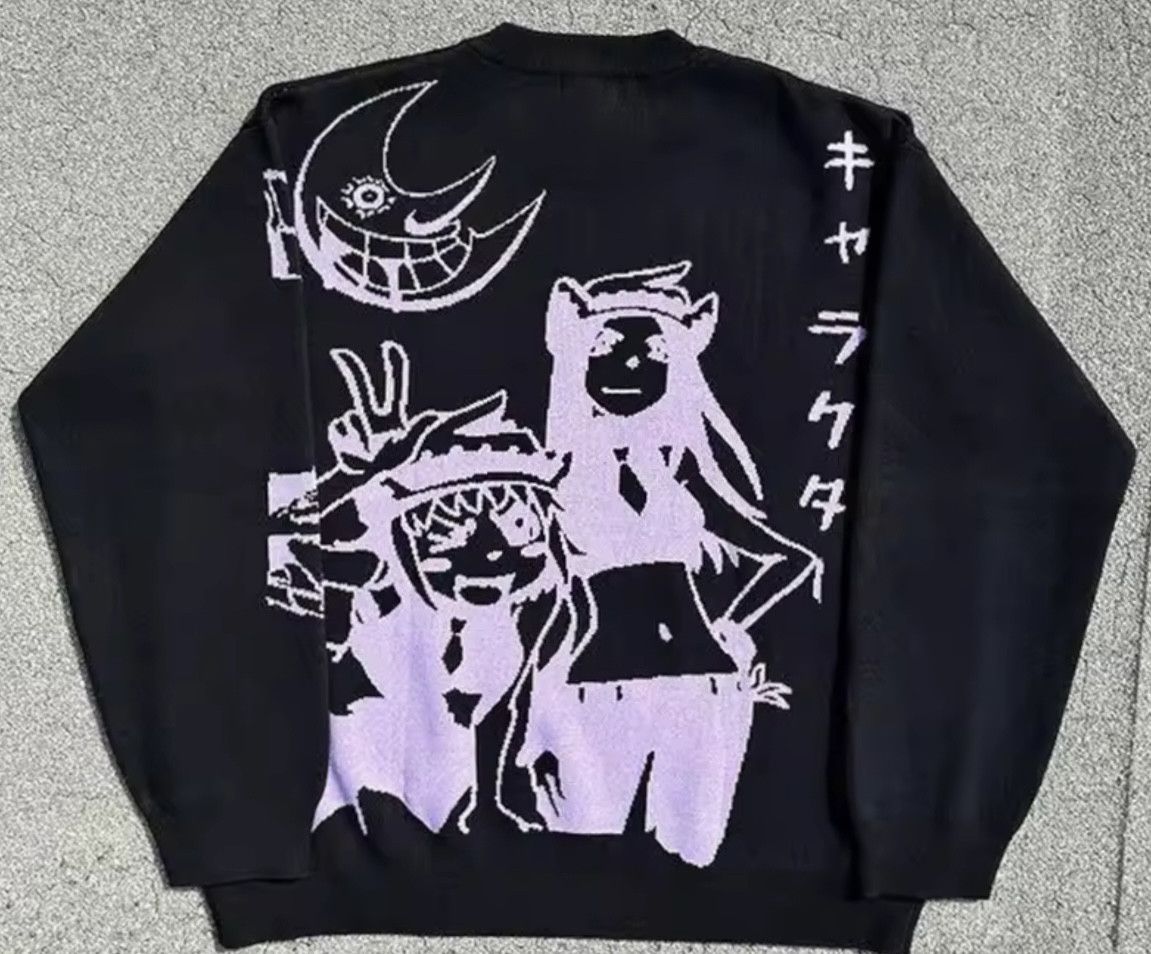 Japanese Brand Retro 90s Y2K Vintage Goth Gun Sweater Jacquard Sweatshirt Size US L / EU 52-54 / 3 - 3 Thumbnail