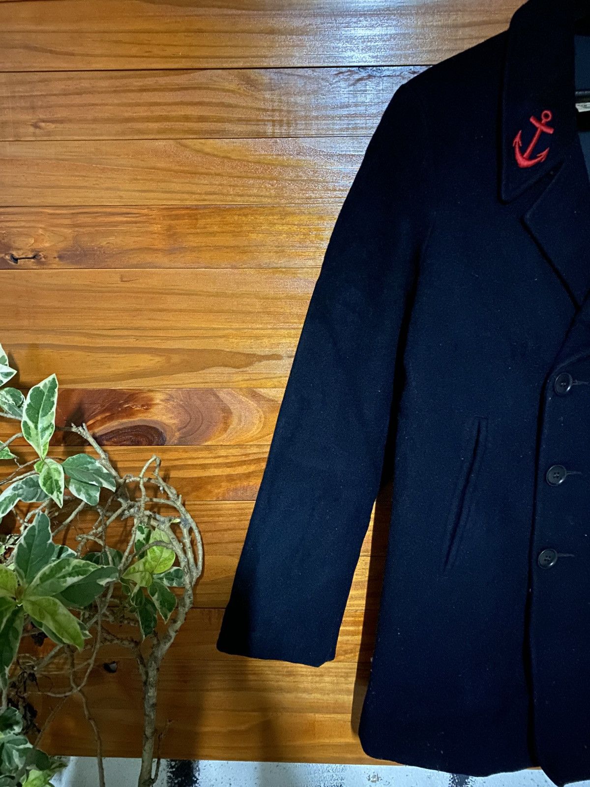 Vintage Vintage French Navy Pea Coat – Authentic Marine Wool Jacket Size US M / EU 48-50 / 2 - 7 Thumbnail