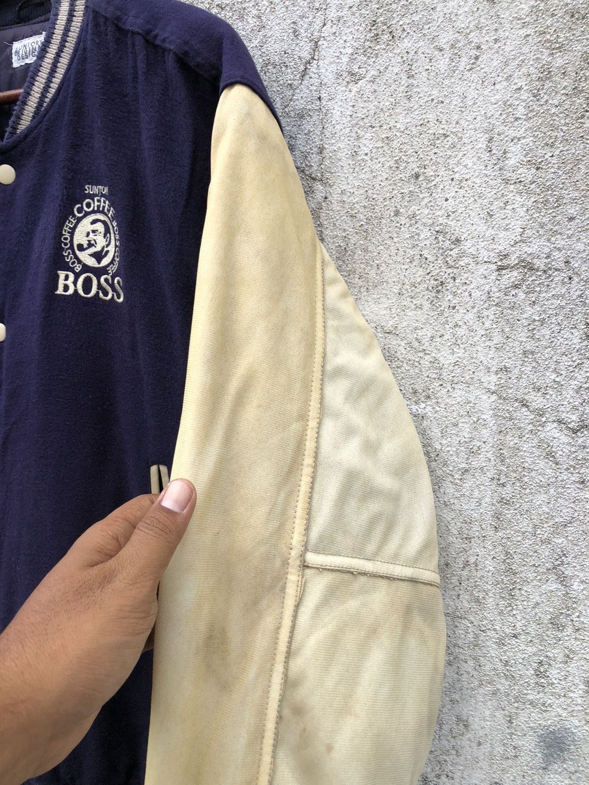 Vintage Vintage Suntory Boss Coffee Wool Varsity Jacket Size US L / EU 52-54 / 3 - 11 Thumbnail
