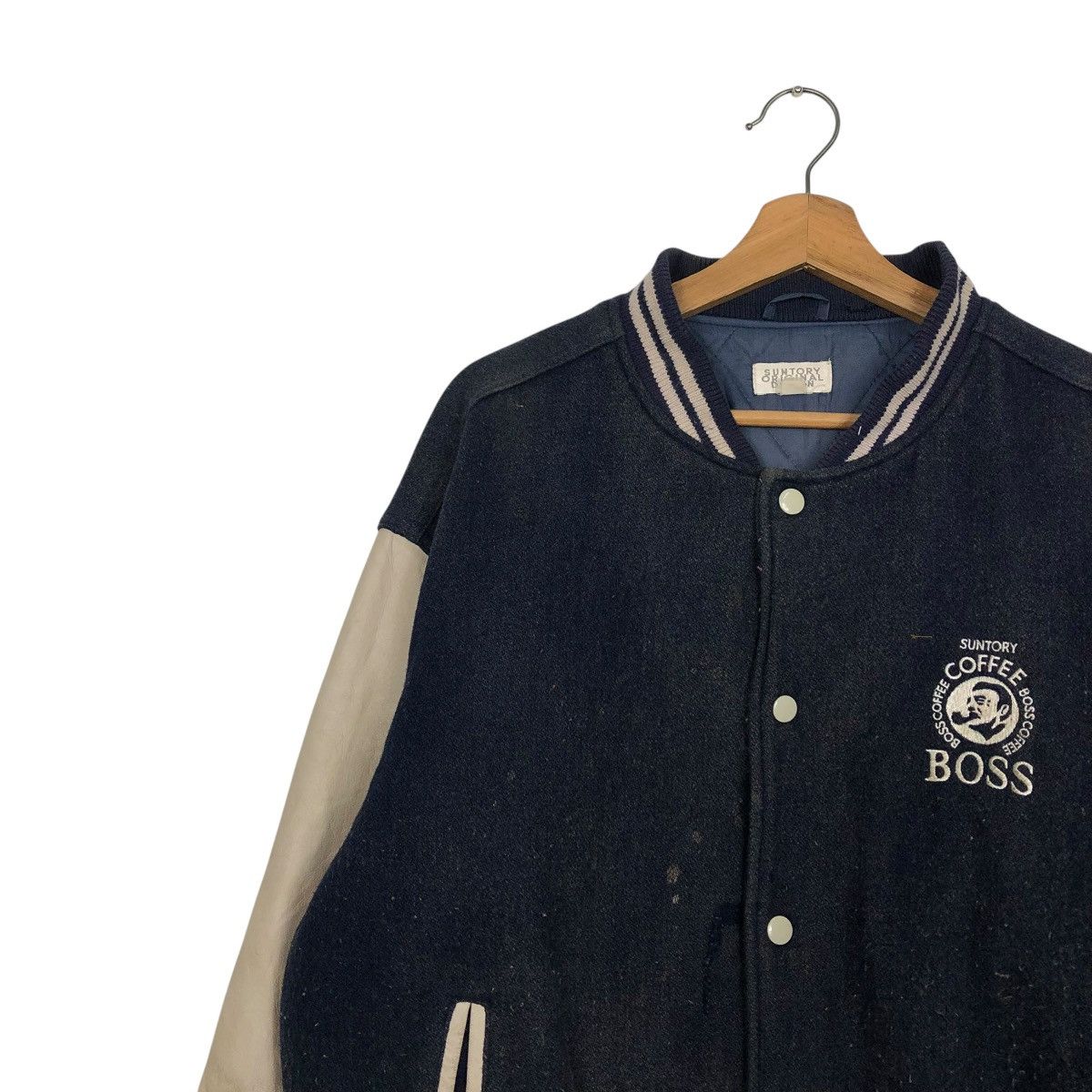 Japanese Brand 🔥VINTAGE BOMBER JACKET SUNTORY BOSS COFFEE BIG LOGO Size US M / EU 48-50 / 2 - 9 Thumbnail