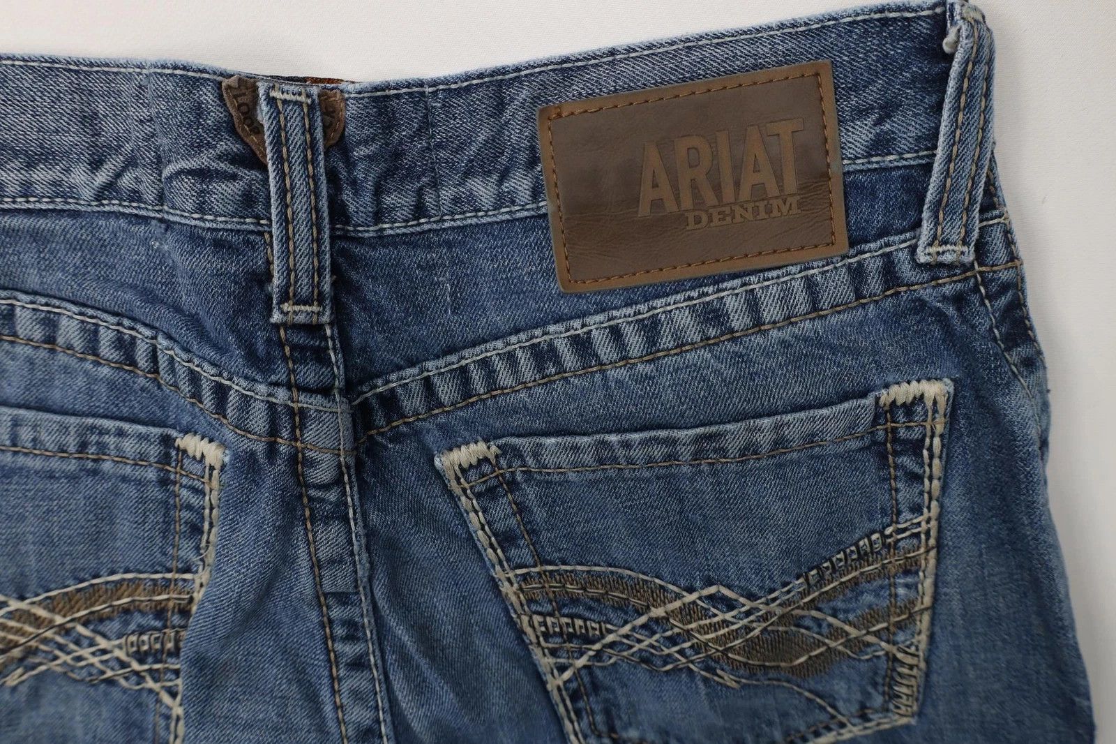 Ariat Ariat M3 Loose Fit Thick Stitch Wide Leg Denim Jeans Blue Size US 29 - 15 Thumbnail