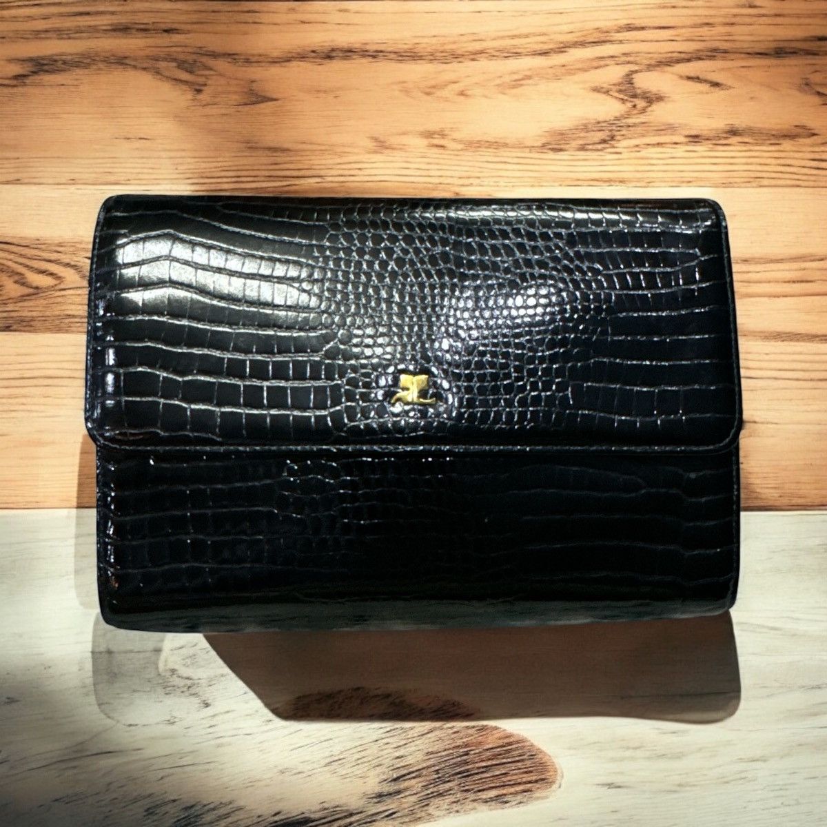 Courreges × Vintage COURREGES PARIS PATTERN LEATHER CLUTCH Size ONE SIZE - 1 Thumbnail