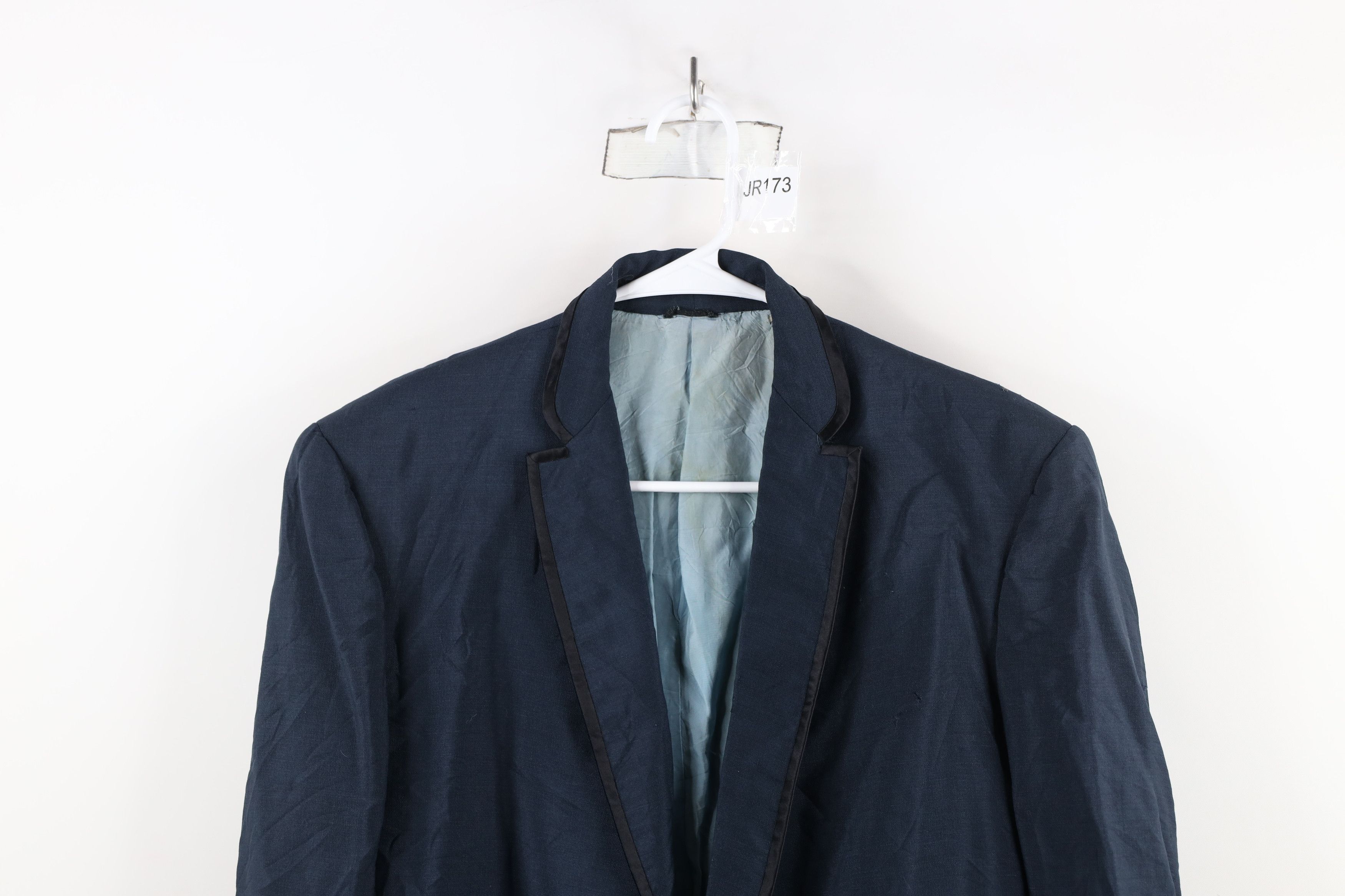 Vintage Vintage 50s Formal Tuxedo Prom Smokers Jacket Wool Blue USA Size US XL / EU 56 / 4 - 2 Thumbnail