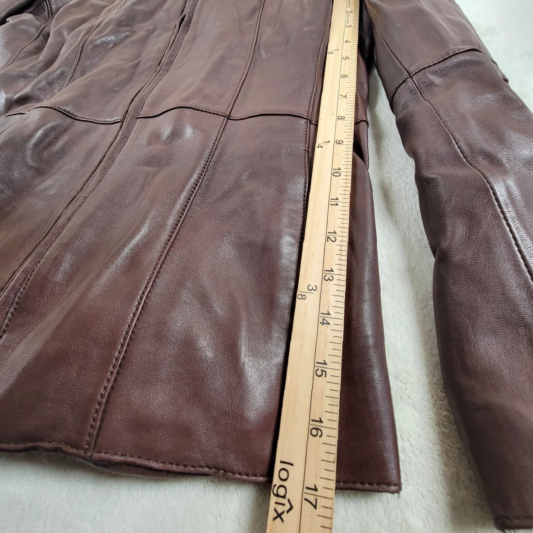 Vintage VINTAGE Marc New York Women's M Brown Leather Zip Up Jacket Size M / US 6-8 / IT 42-44 - 7 Thumbnail