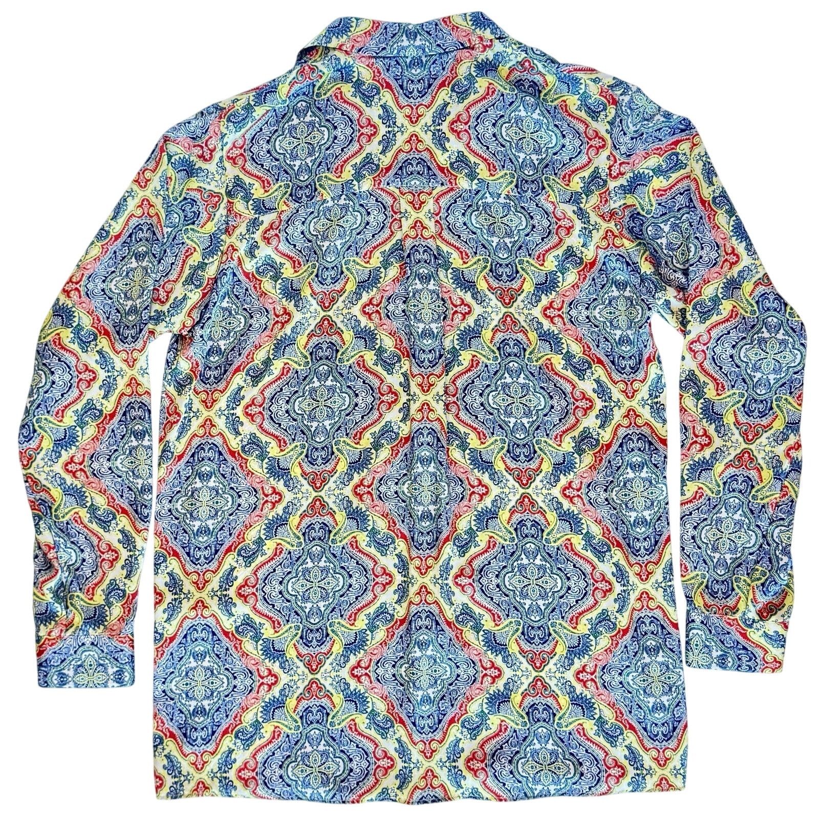 Bed j.w. Ford Bed J.W. Ford Men’s Tricolor Paisley Shirt Size 3 Size US L / EU 52-54 / 3 - 3 Thumbnail