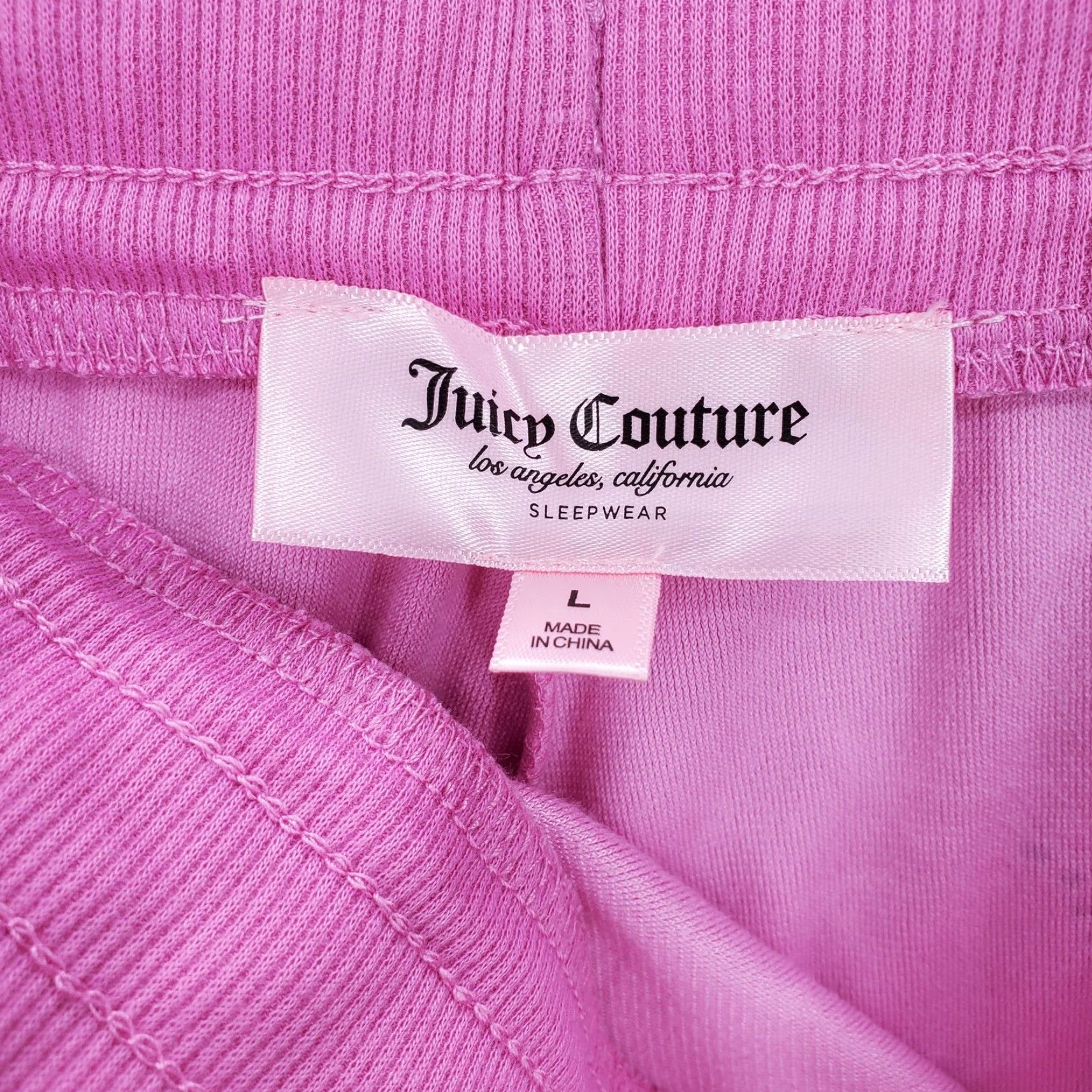 Juicy Couture Juicy Couture Womens Pants Large Pink Velour Sleepwear Rhinestone Back Y2K NWT Size 36" / US 14 / IT 50 - 4 Thumbnail