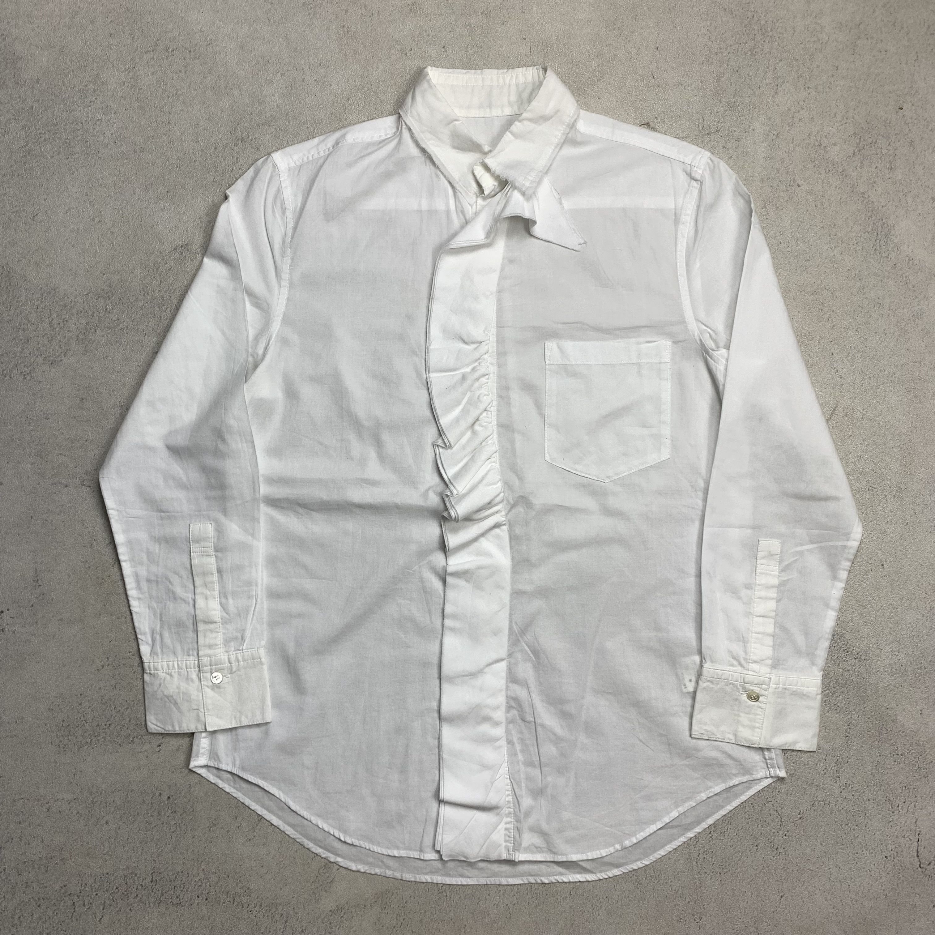 Yohji Yamamoto Y's Button Up Shirt Ruffle Frilled Placket Size S / US 4 / IT 40 - 1 Thumbnail