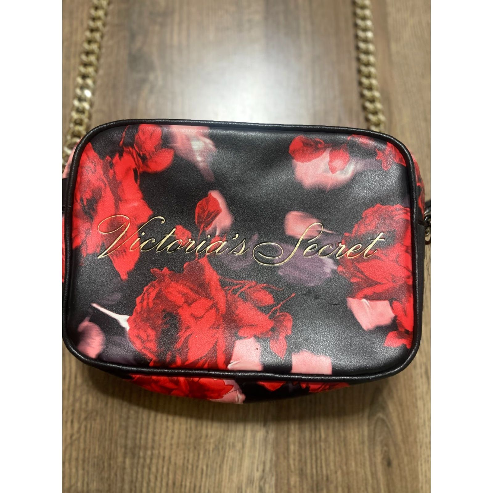 Victoria's Secret VICtoria's Secret Purse, Women's Side Purse, Red Black Gold Sling Bag Leather Black - Women's Vintage? No Size ONE SIZE - 3 Thumbnail