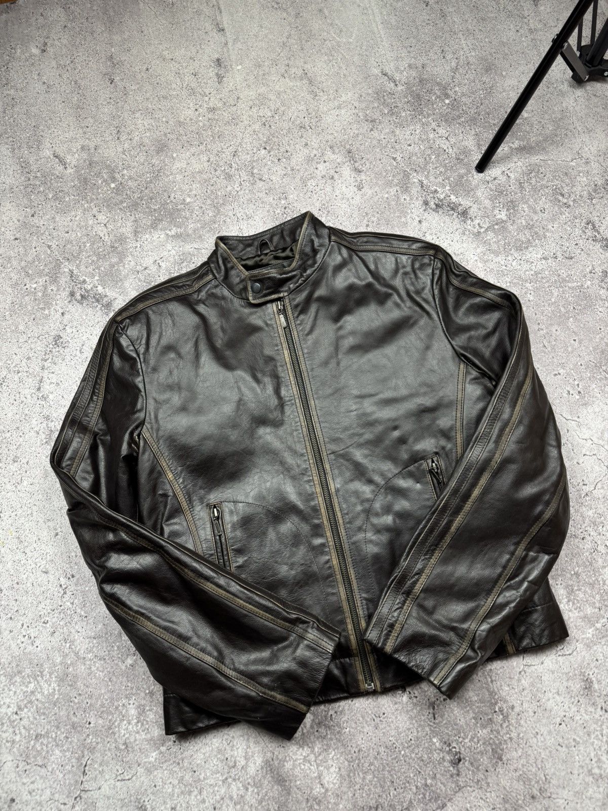Vintage Vintage Brown Leather Jacket Acne Carol Christian Poell styl Size US M / EU 48-50 / 2 - 2 Thumbnail
