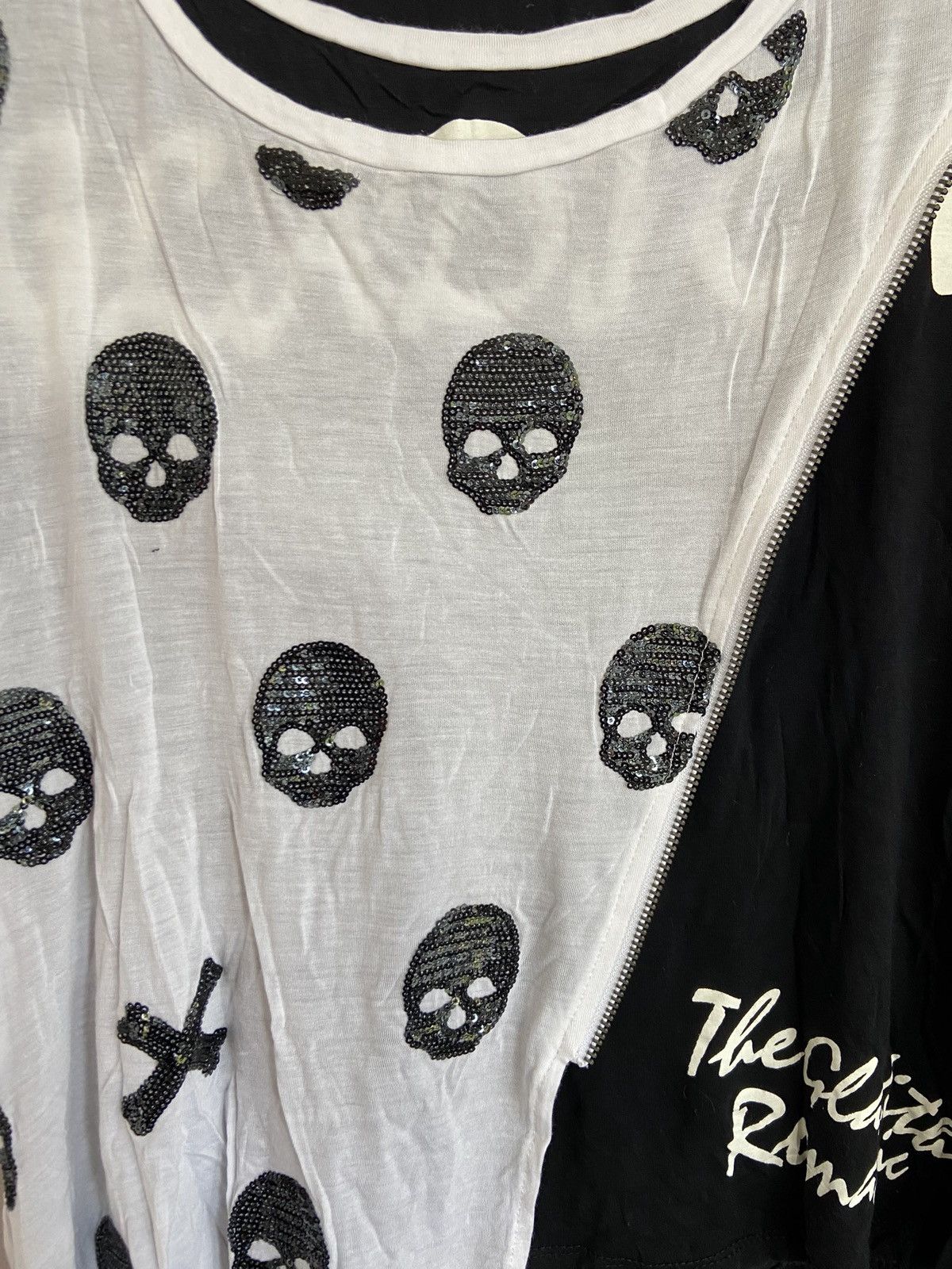 BIGI BIGI Skulls Double Layer Tshirt Size M / US 6-8 / IT 42-44 - 6 Thumbnail