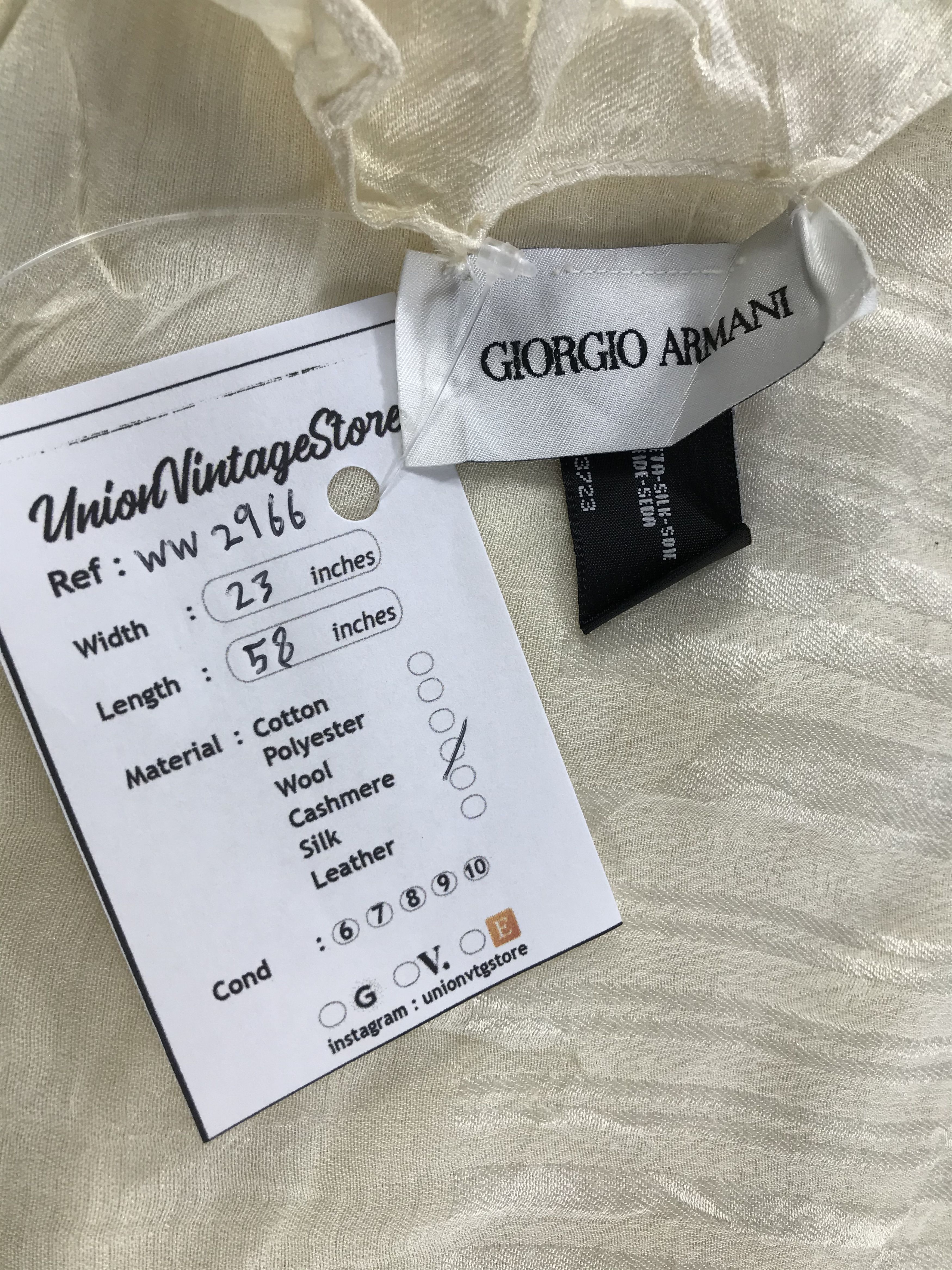 Giorgio Armani Giorgio Armani Scarf / Muffler / Neckwear - WW2966 Size ONE SIZE - 4 Thumbnail