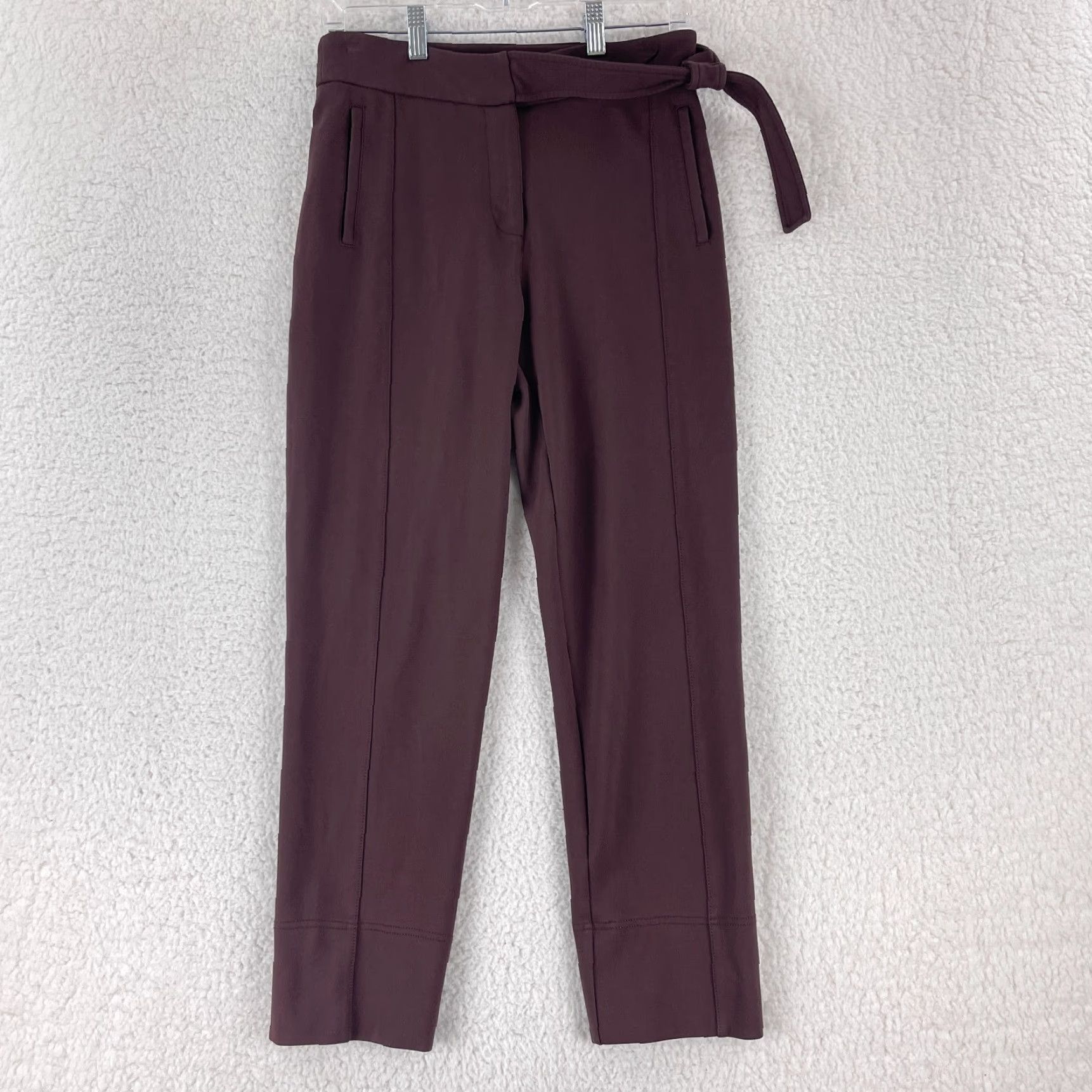 Vintage Betabrand Brown Straight Ankle Leg Dress Pant Womens Belted Mid-Rise PS Pant Brown Straight Ankle Leg Dress Pants Belted Mid-Rise Women PS Size 28" / US 6 / IT 42 - 2 Thumbnail