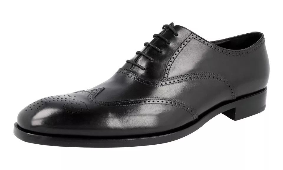 Prada o1mt1gz0225 Oxford Lace Up Shoes in Black Size US 6 / EU 39 - 2 Thumbnail