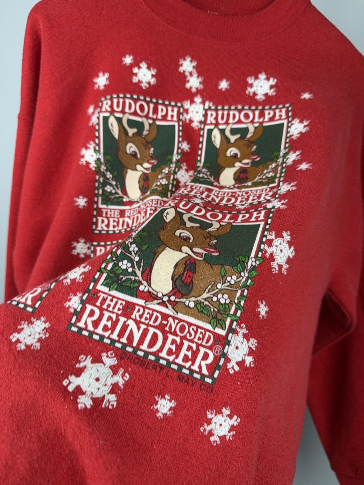 Vintage Vintage Rudolph Red Nosed Reindeer Christmas Sweatshirt USA Size US L / EU 52-54 / 3 - 7 Thumbnail