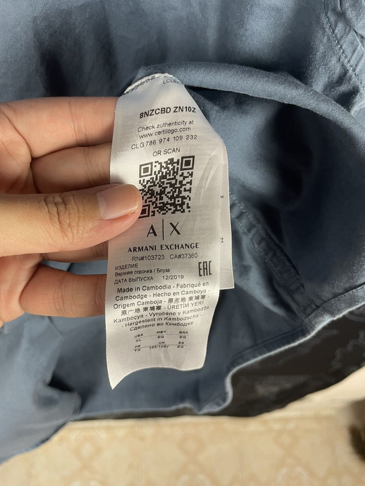 Armani Exchange × Emporio Armani Armani Exchange Essential Shirt Size US L / EU 52-54 / 3 - 7 Thumbnail