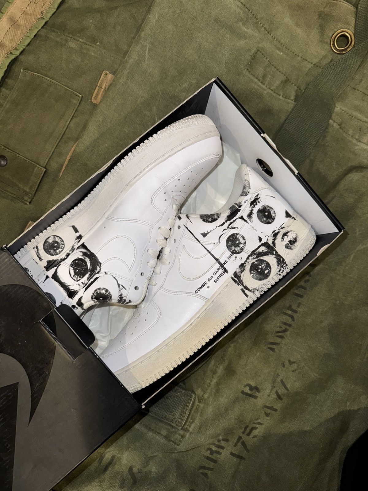 Comme des Garcons SHIRT × Nike × Supreme Nike AF1 Low Supreme CDG *rare* Size US 10 / EU 43 - 10 Thumbnail