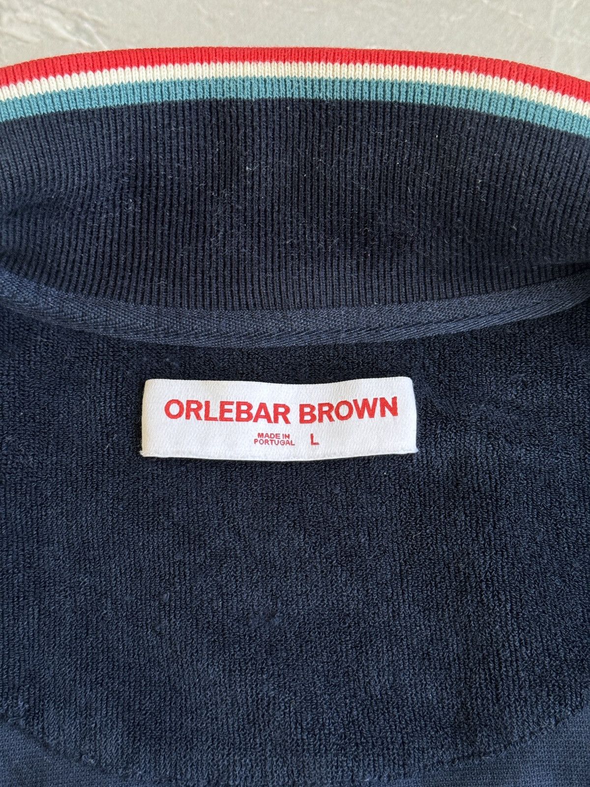 Orlebar Brown Orlebar Brown Terry Zip Jacket Navy Blue Size US L / EU 52-54 / 3 - 6 Thumbnail